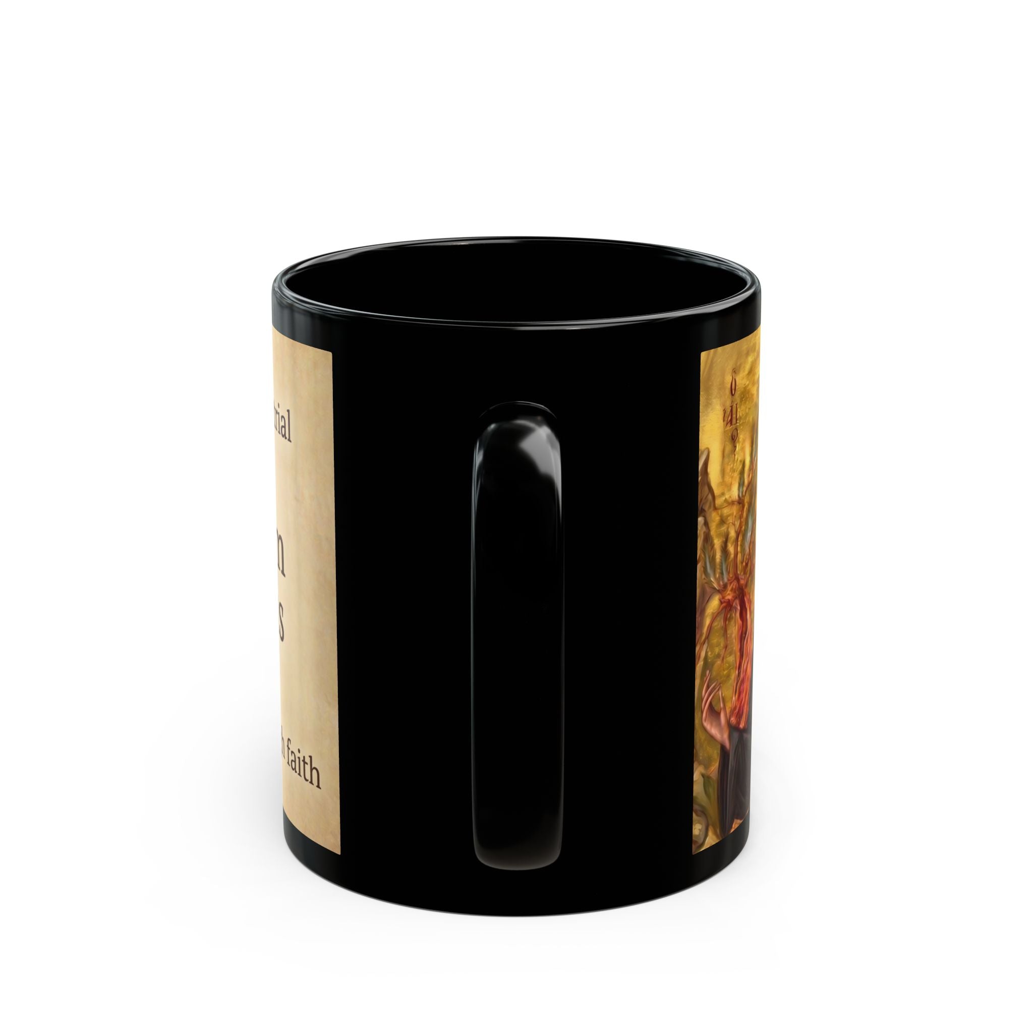 Saint Ephraim of Nea Makri Orthodox Christian Black Coffee Mug — Orthodox Faith Gift