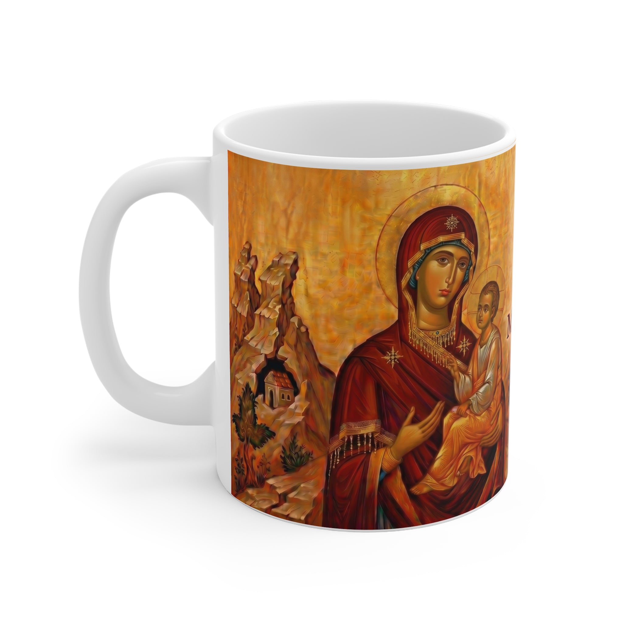 Theotokos of Tikhvin Orthodox Christian Coffee Mug — Orthodox Christian Gift