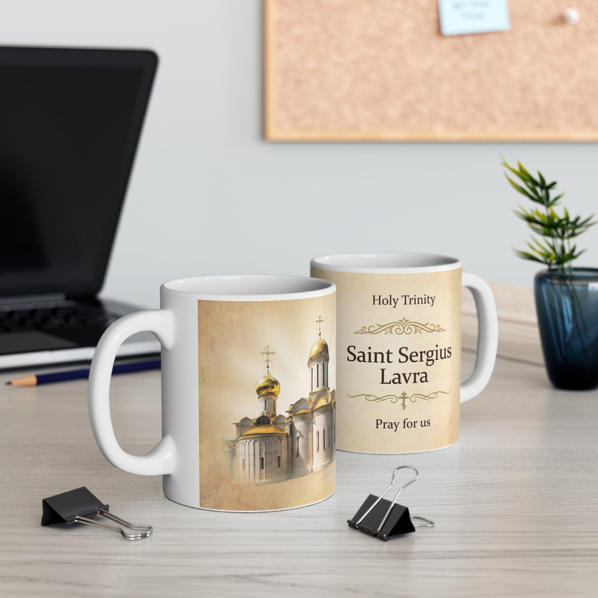 Trinity Lavra of Saint Sergius Orthodox Christian Coffee Mug — Christian Gift Idea