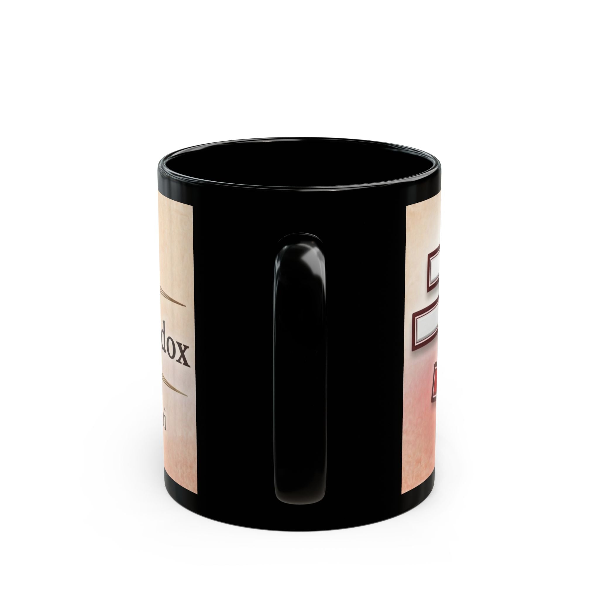 Polish Orthodox Christian Black Coffee Mug — Orthodox Faith Gift
