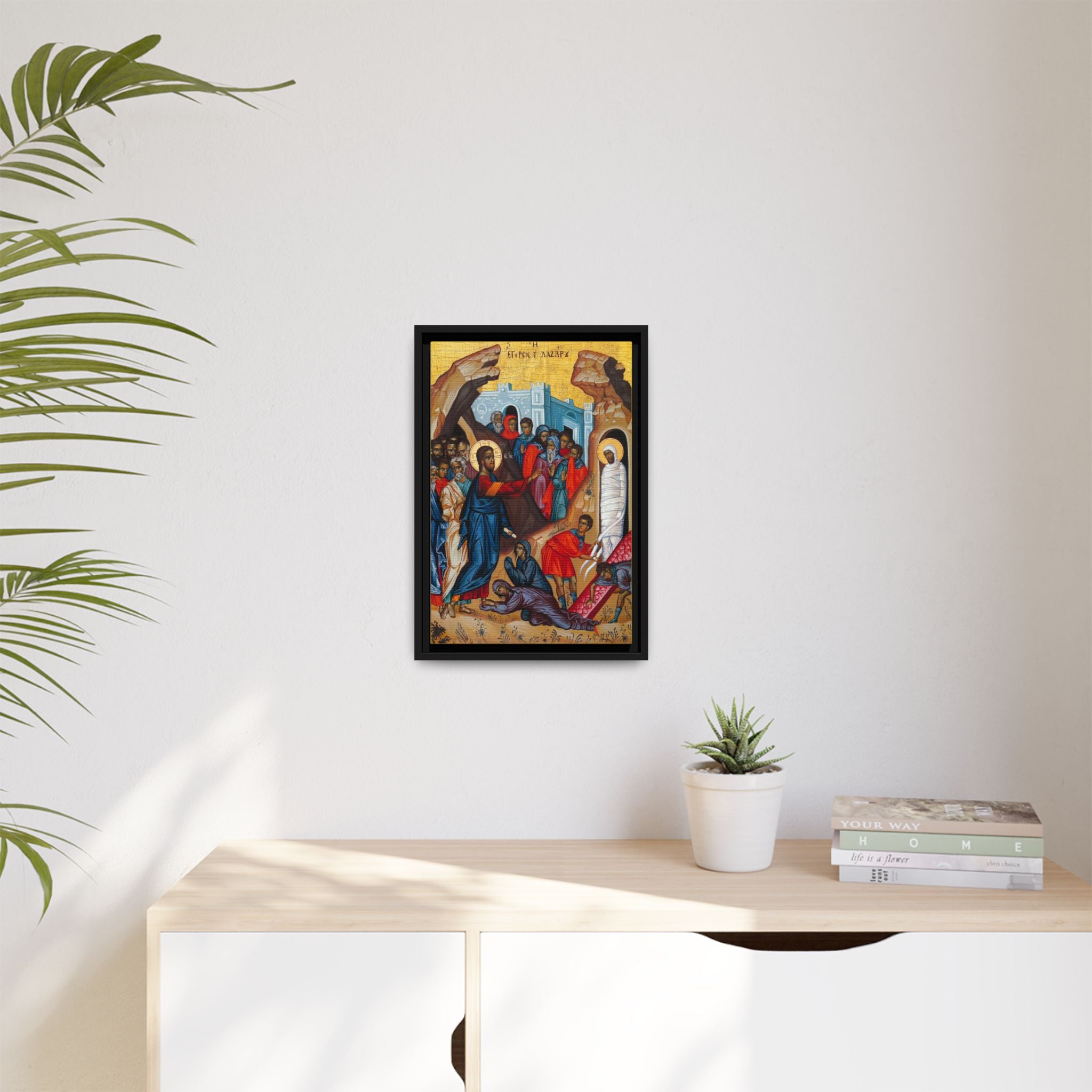 The Raising of Lazarus Framed Canvas Icon