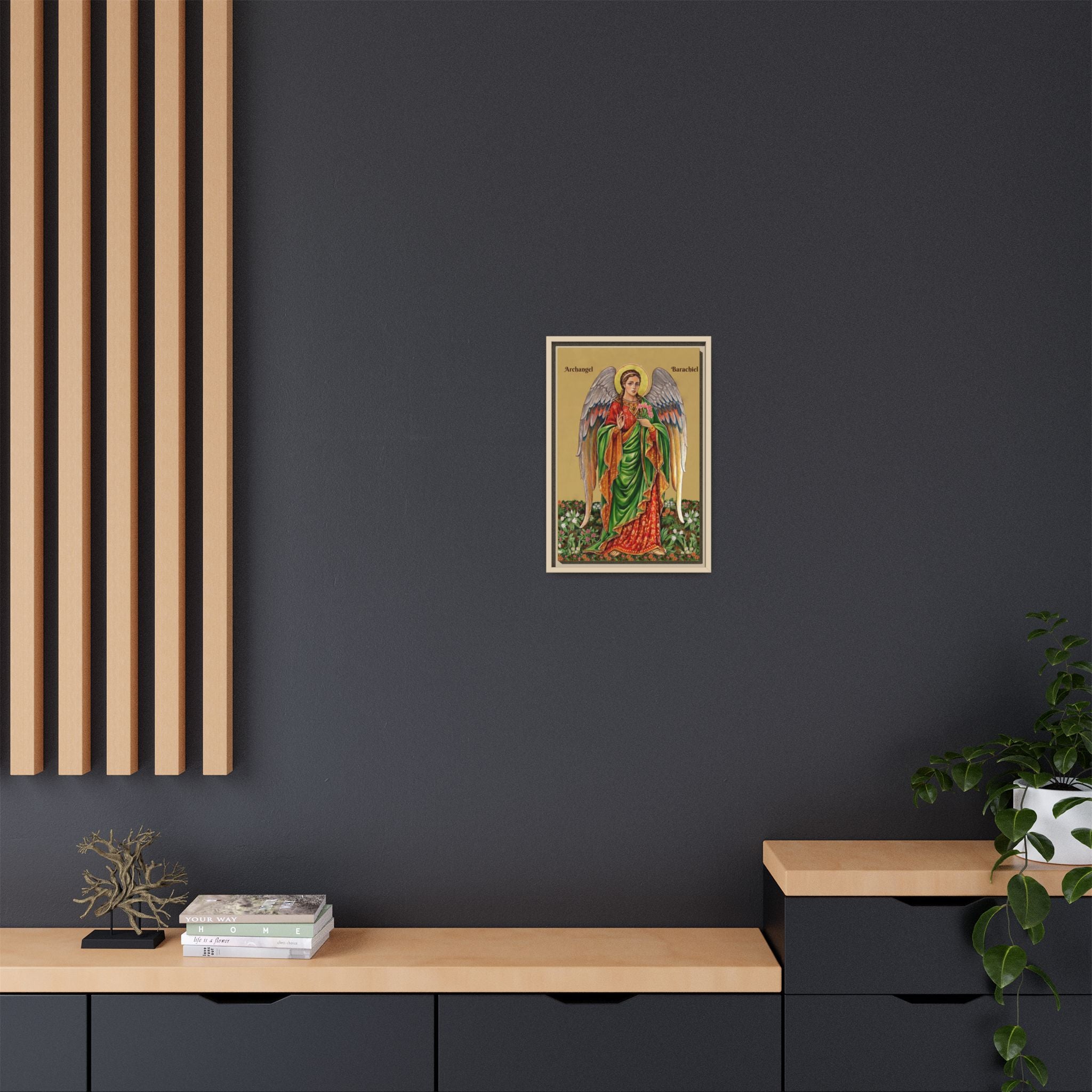 Archangel Barachiel Framed Canvas Icon