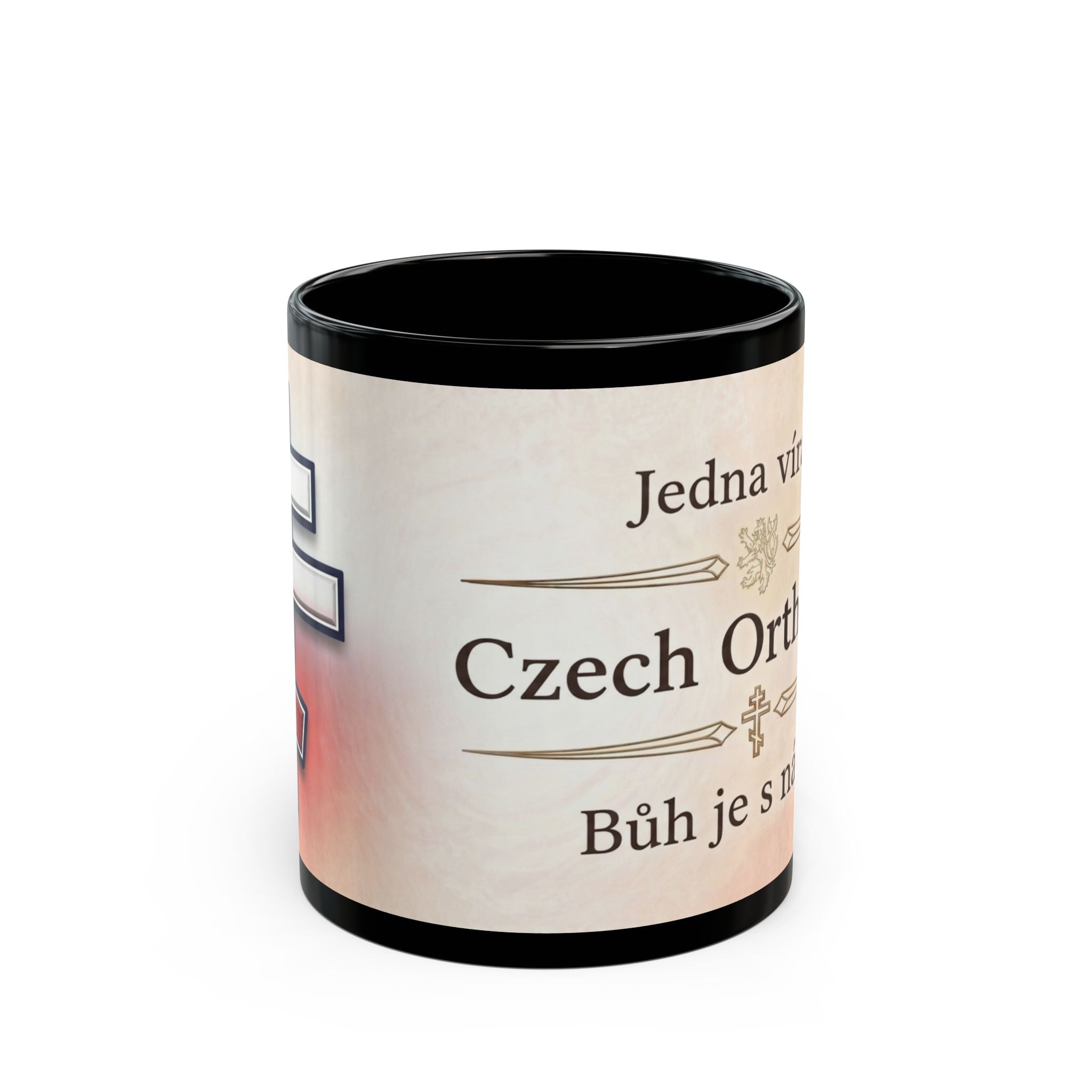 Czech Orthodox Christian Black Coffee Mug — Orthodox Christian Mug