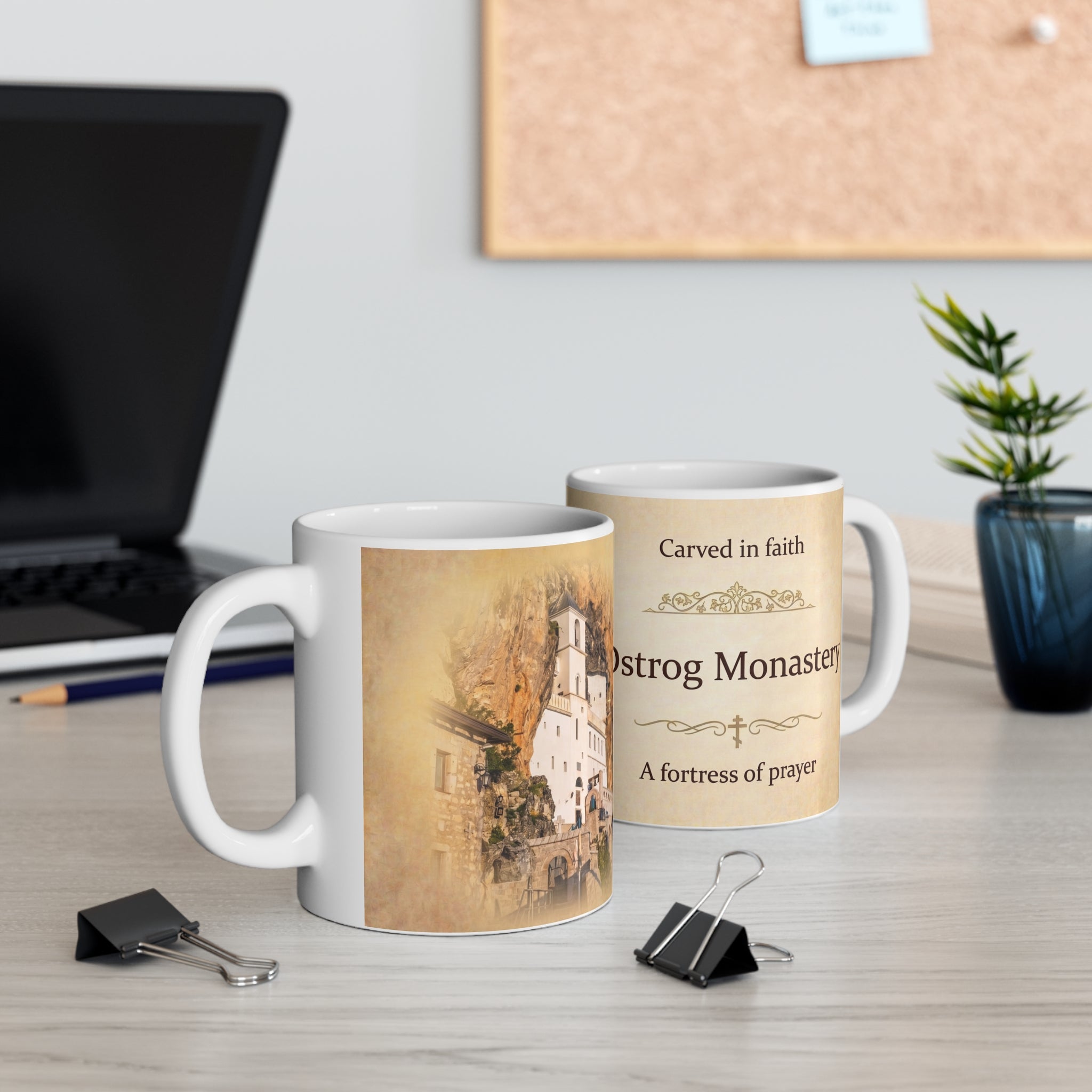 Ostrog Monastery Orthodox Christian Coffee Mug — Christian Gift Idea