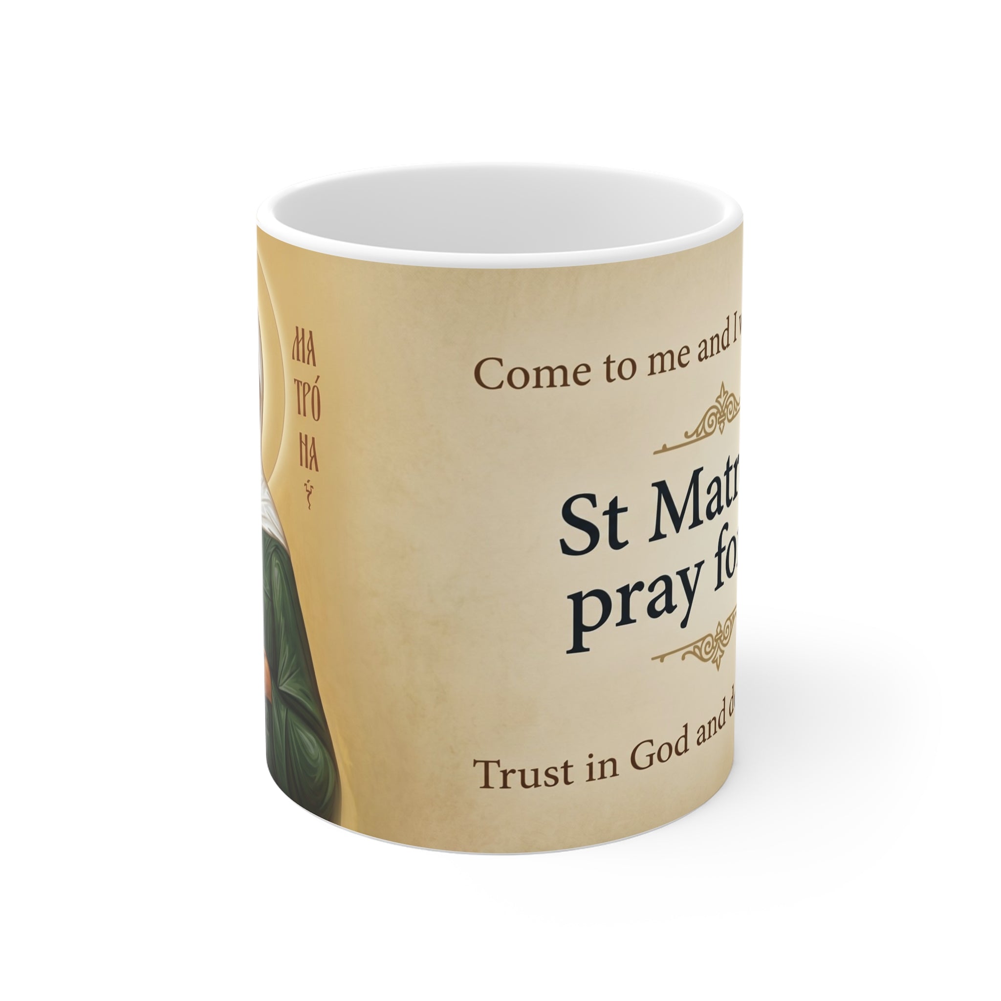 Saint Matrona of Moscow Orthodox Christian Coffee Mug — Orthodox Mug Gift