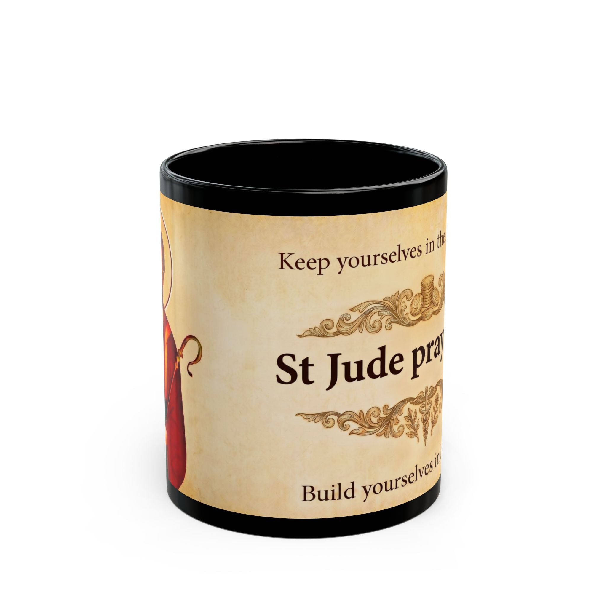 Saint Jude Thaddeus the Apostle Orthodox Christian Black Coffee Mug — Orthodox Christian Mug