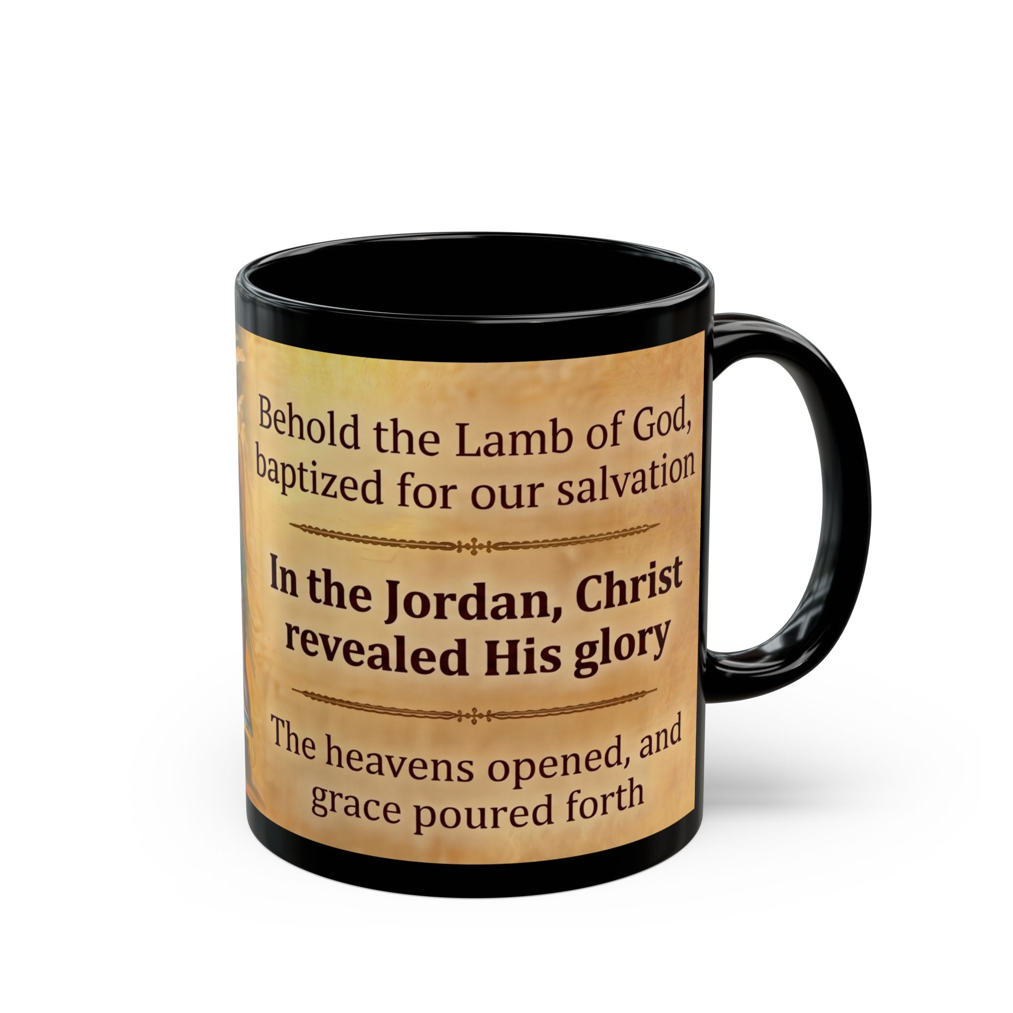Holy Theophany Orthodox Christian Black Coffee Mug — Christian Coffee Mug
