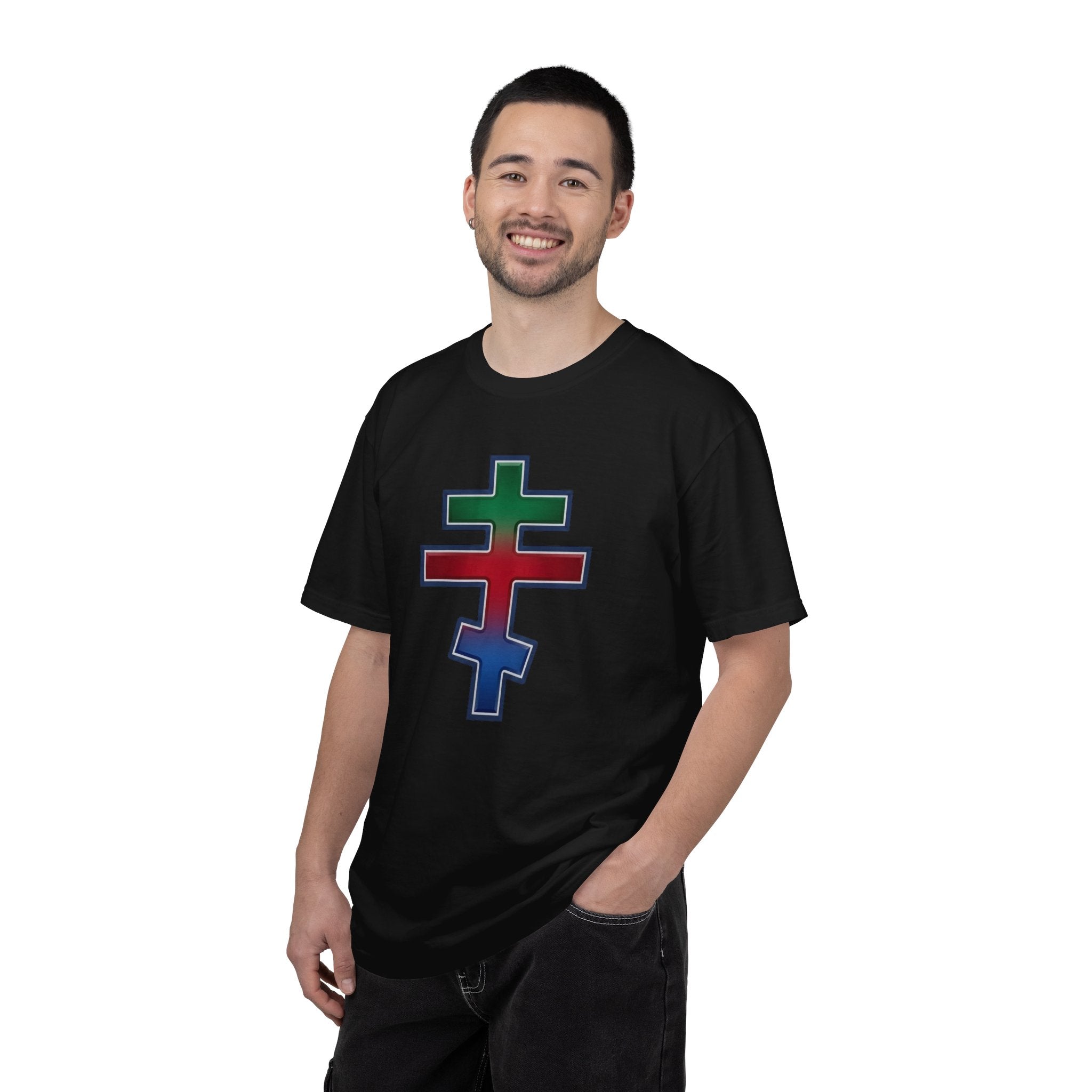 Eritrean Orthodox Cross design on a heavyweight garment-dyed t-shirt