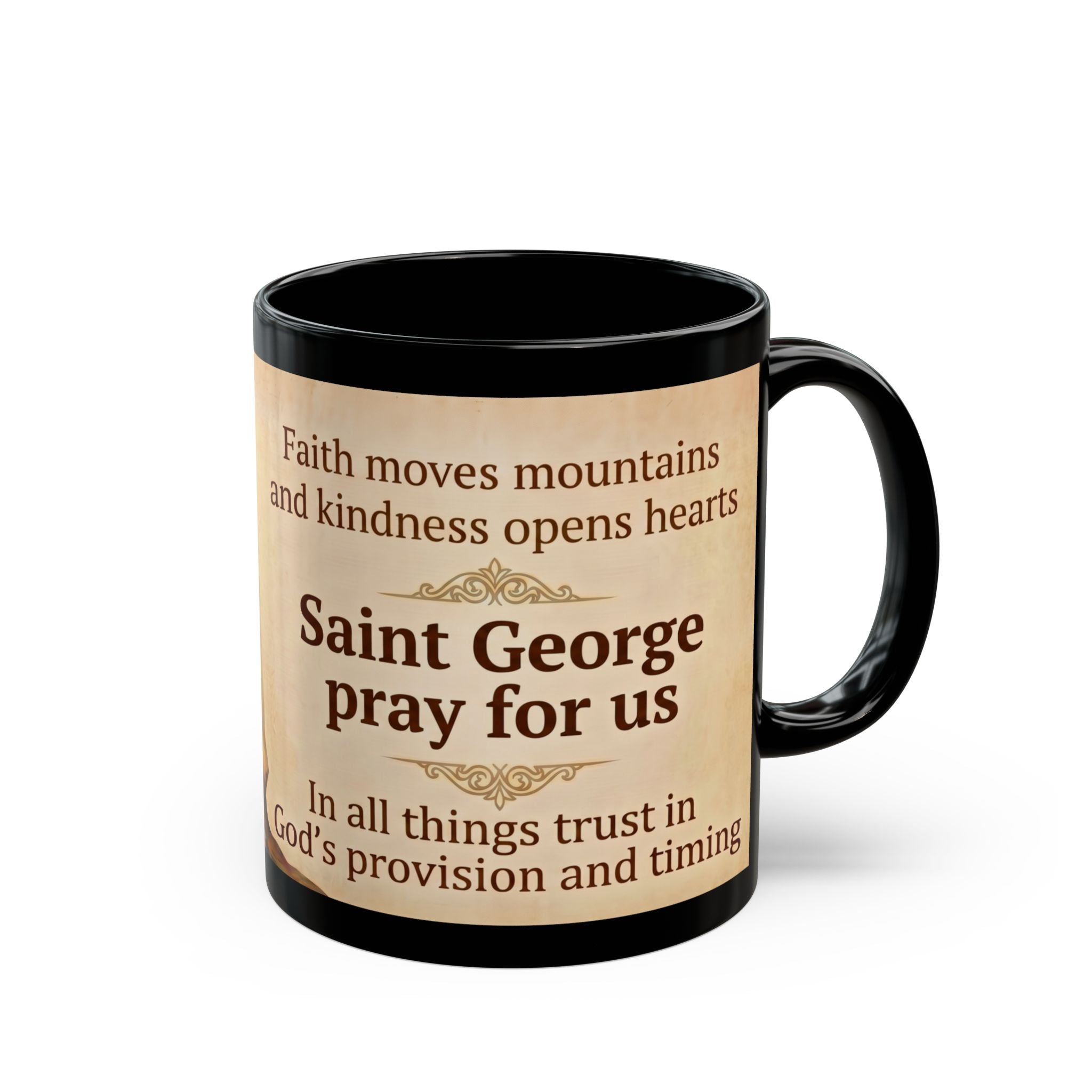 Saint George Orthodox Christian Black Coffee Mug — Christian Coffee Mug