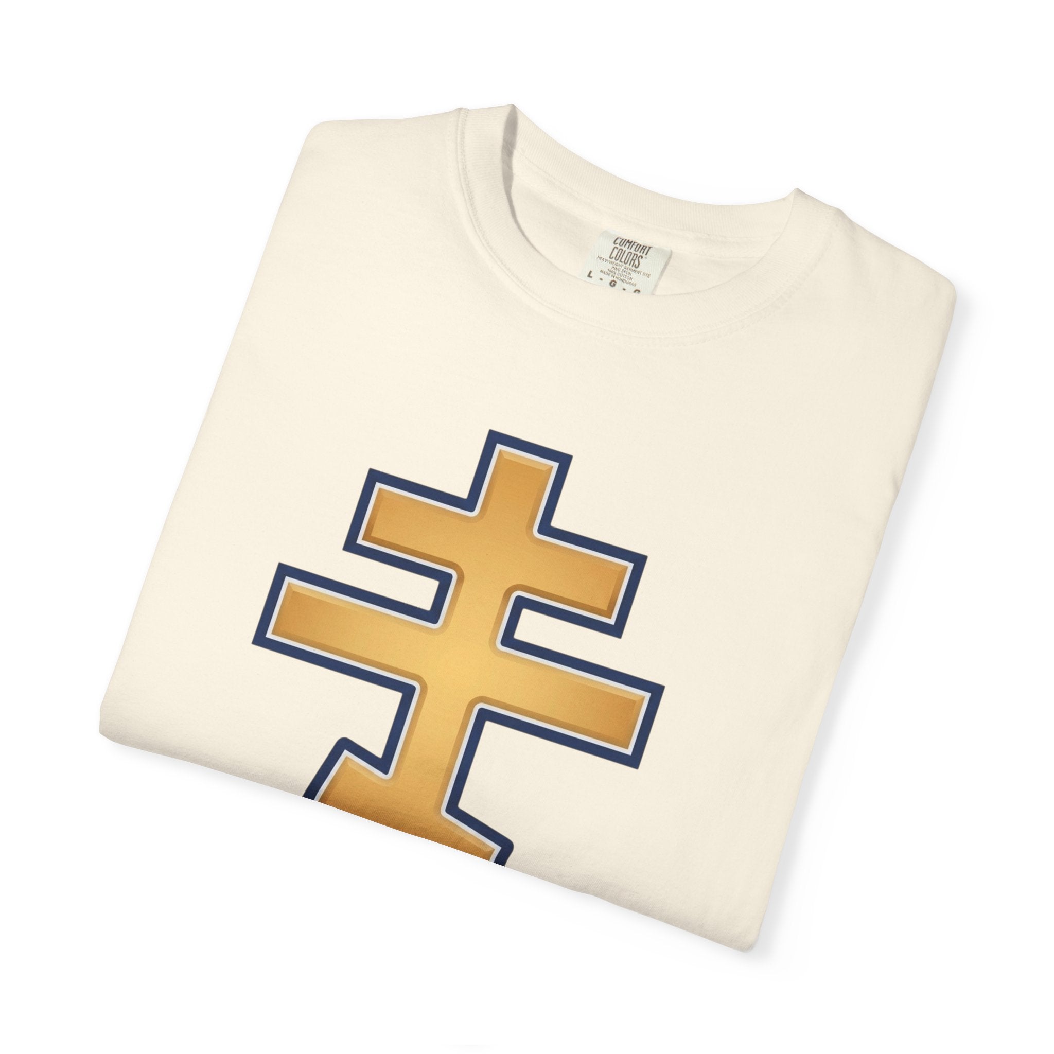 Cypriot Orthodox Cross design on a heavyweight garment-dyed t-shirt