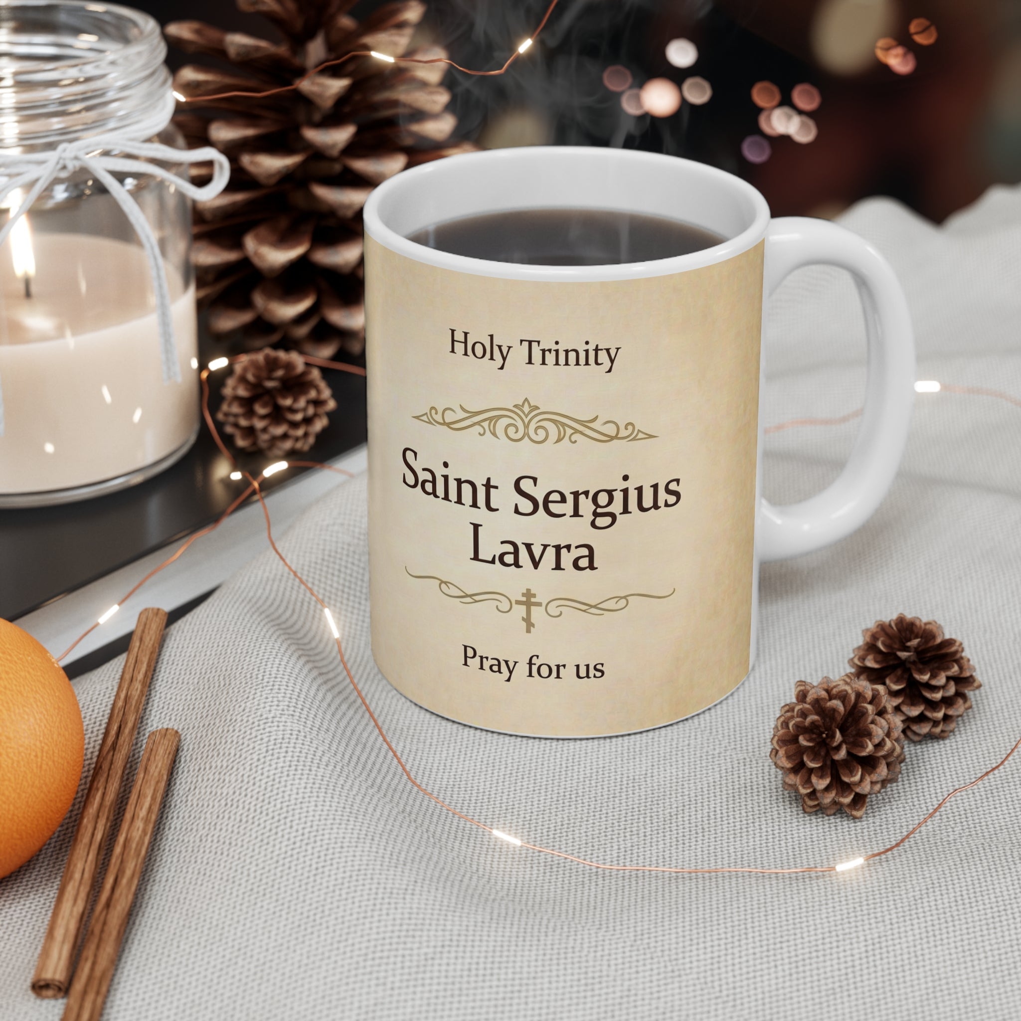 Trinity Lavra of Saint Sergius Orthodox Christian Coffee Mug — Orthodox Coffee Mug