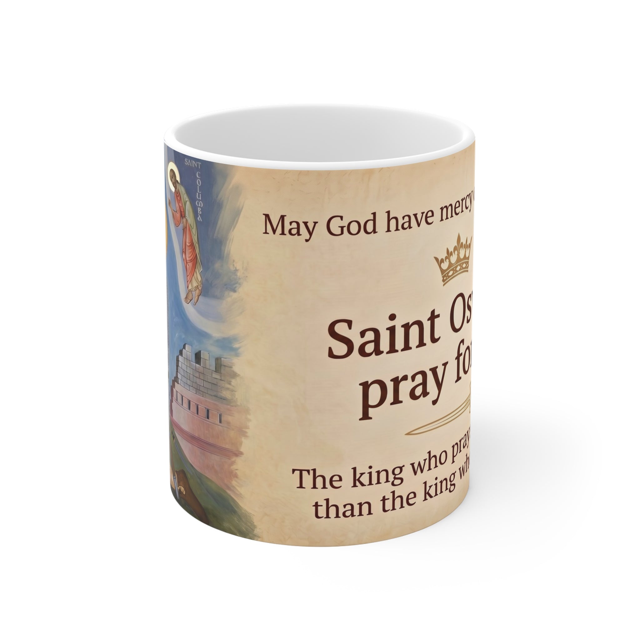 Saint Oswald of Northumbria White Coffee Mug