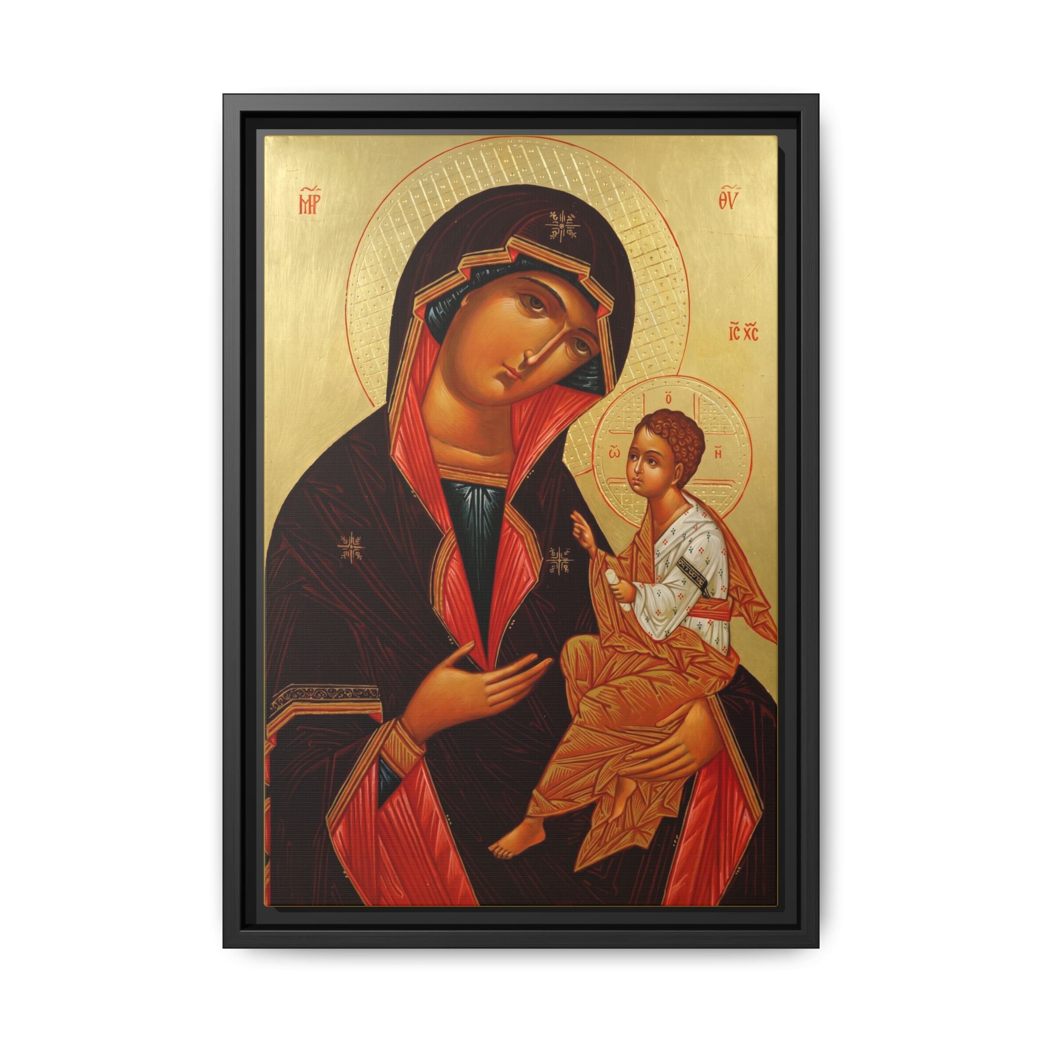 Theotokos of Tikhvin Framed Canvas Icon