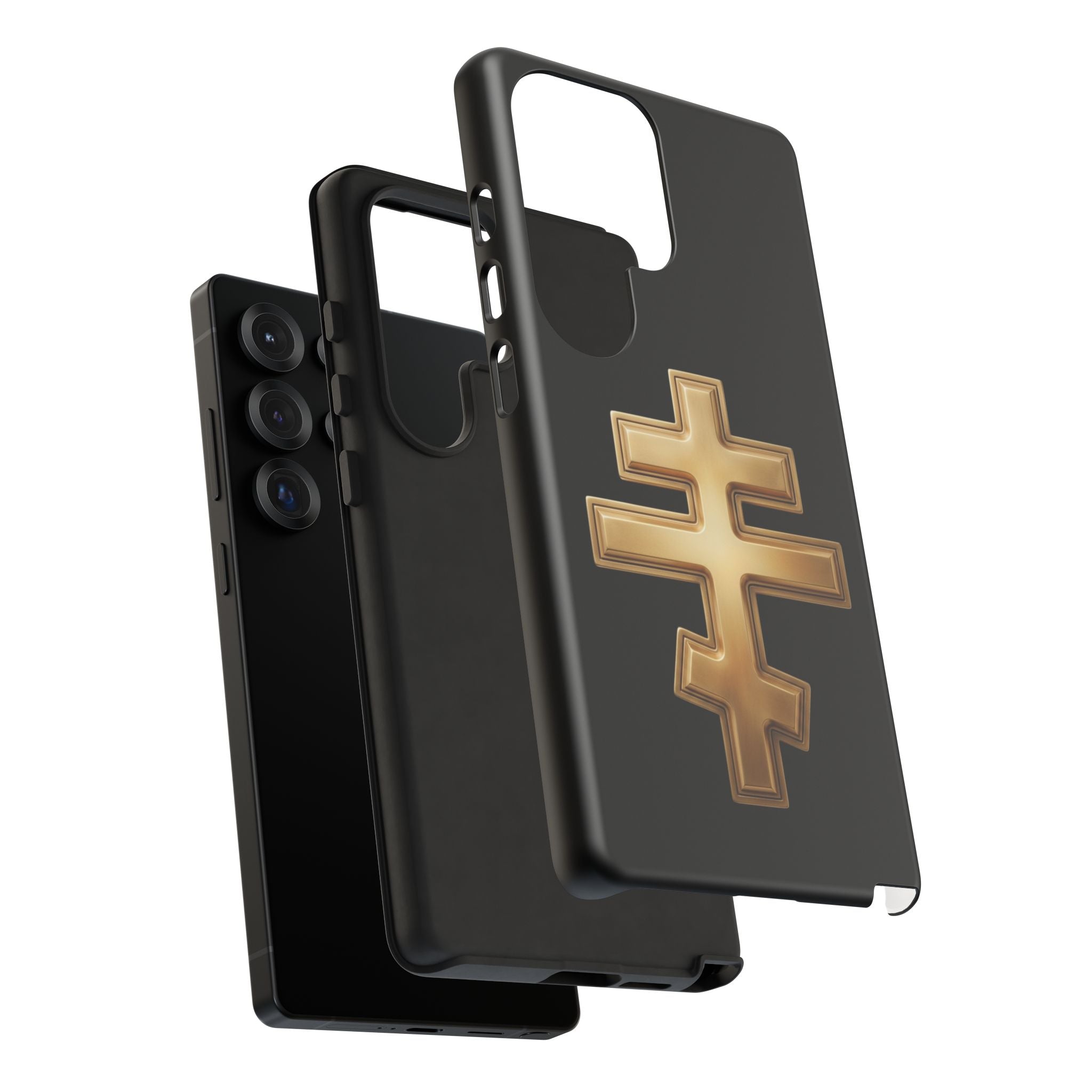 Classic gold classic Orthodox cross design on a matte phone case — additional view 11
