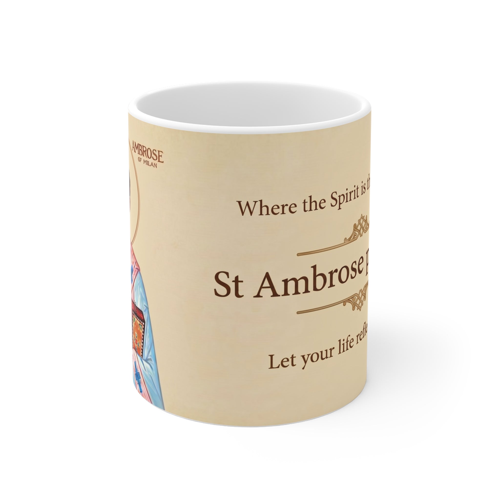 Saint Ambrose of Milan Orthodox Christian Coffee Mug — Orthodox Mug Gift