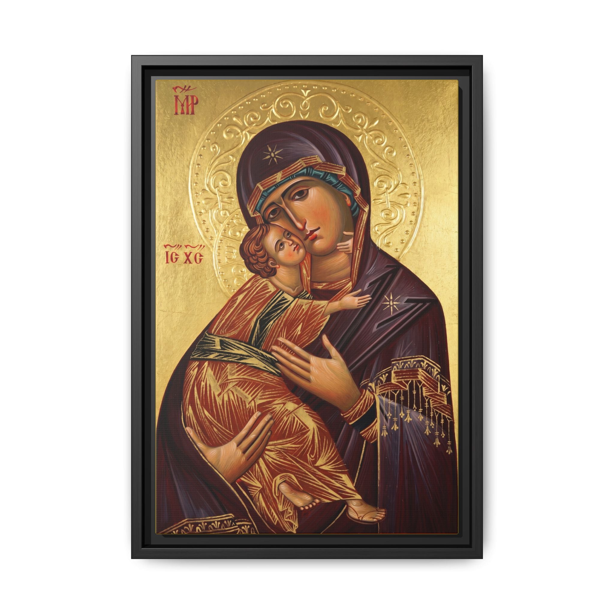 Theotokos of Vladimir Framed Canvas Icon