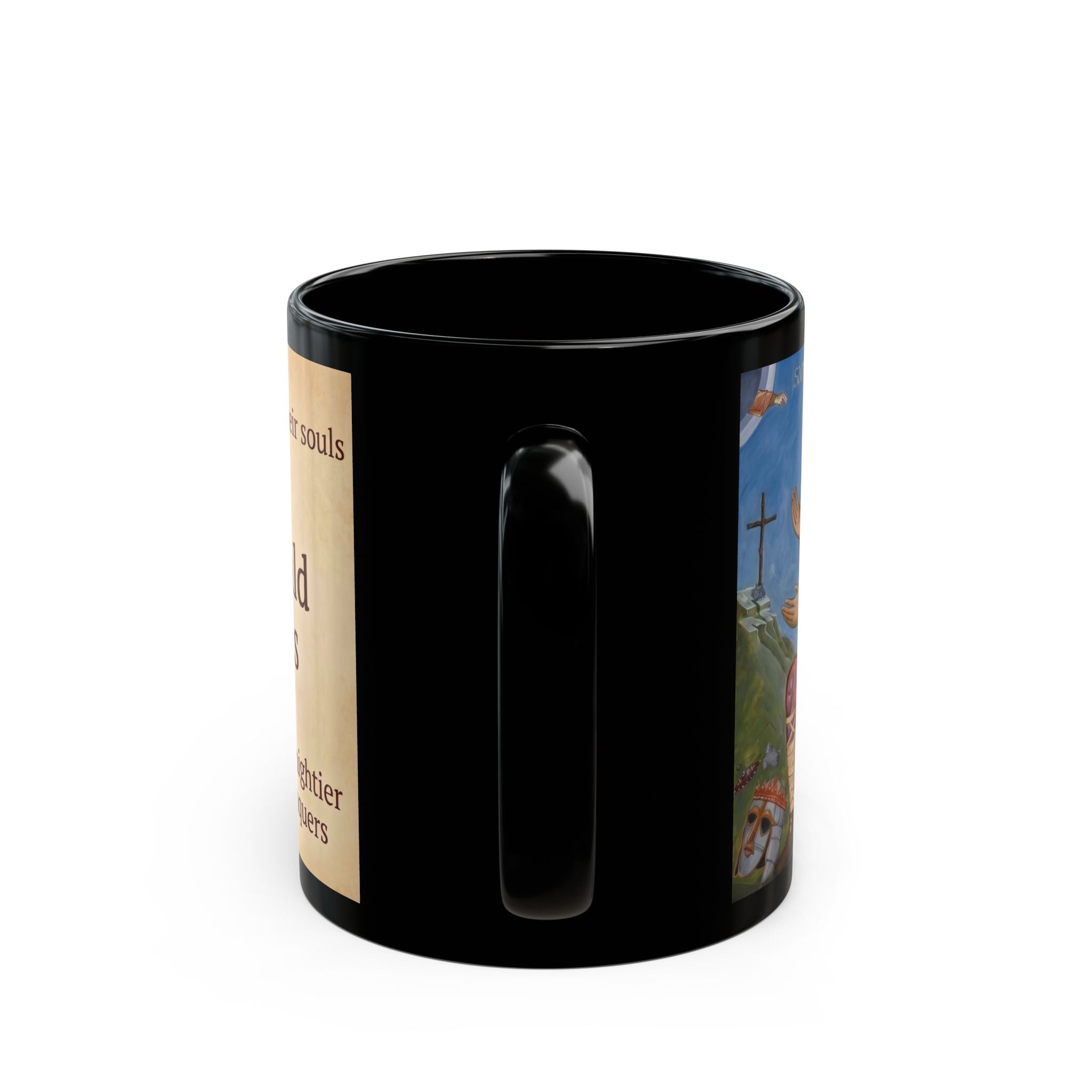 Saint Oswald of Northumbria Black Coffee Mug