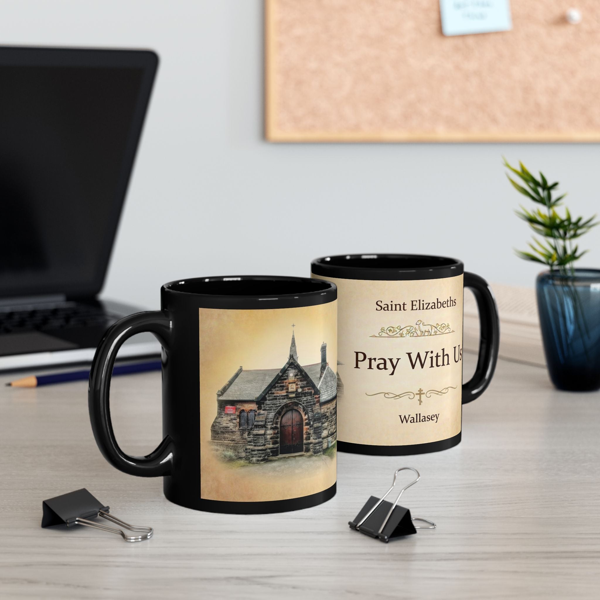 Saint Elizabeth Church Wallasey Orthodox Christian Black Coffee Mug — Christian Gift Idea