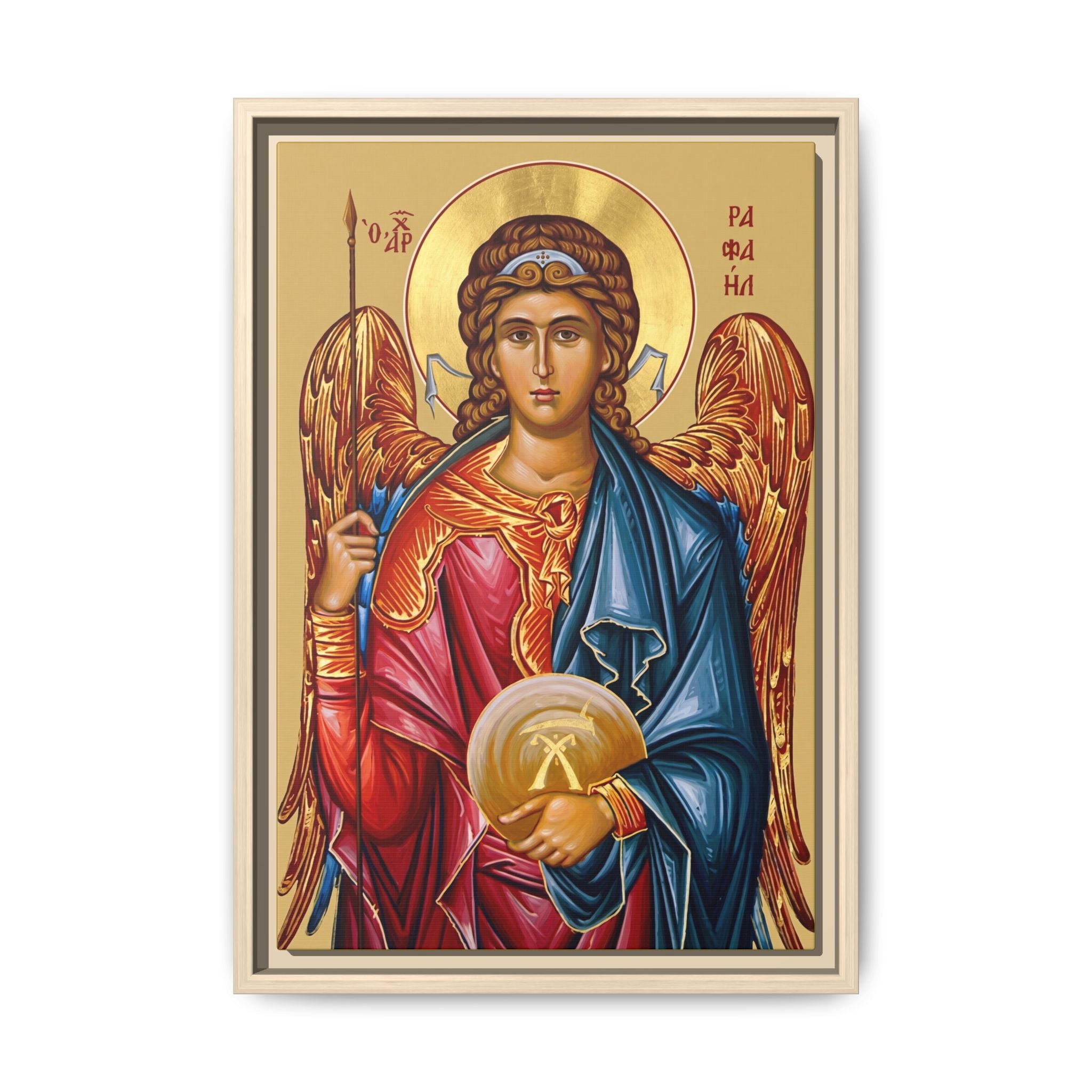 Archangel Raphael Framed Canvas Icon