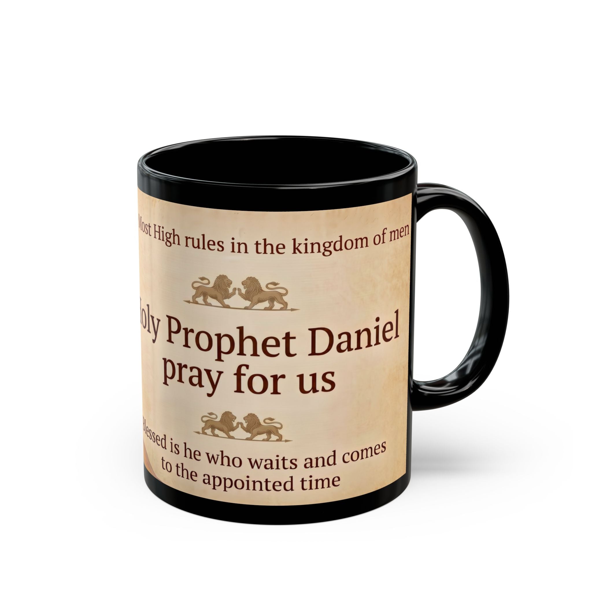 Holy Prophet Daniel Black Coffee Mug