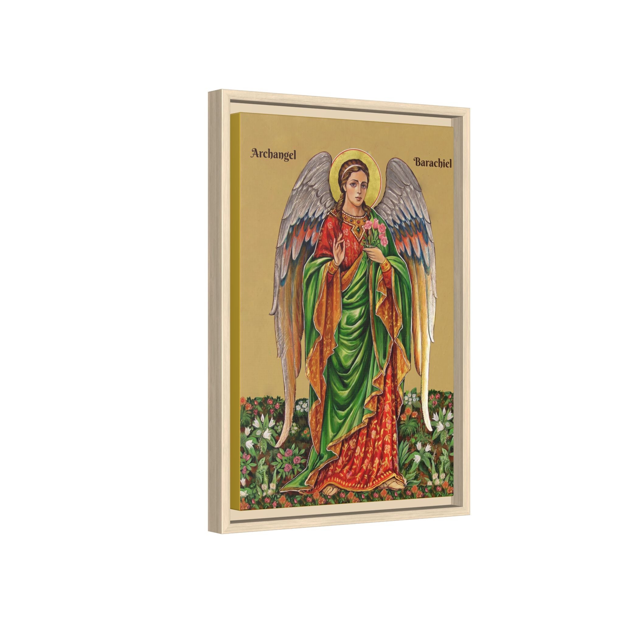 Archangel Barachiel Framed Canvas Icon
