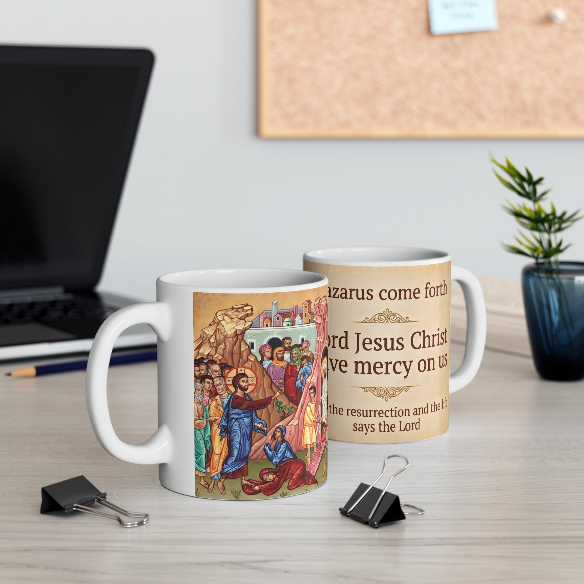 The Raising of Lazarus White Coffee Mug