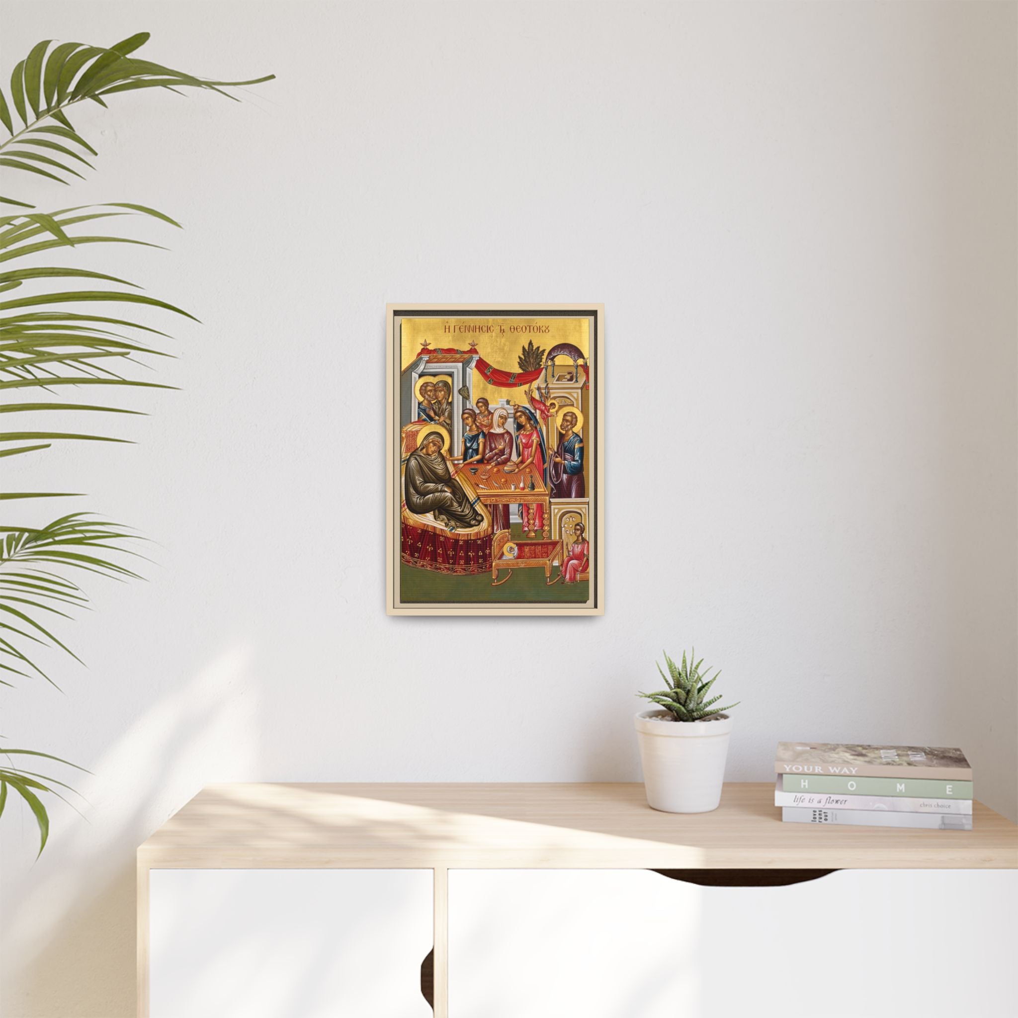 Nativity of the Theotokos Framed Canvas Icon