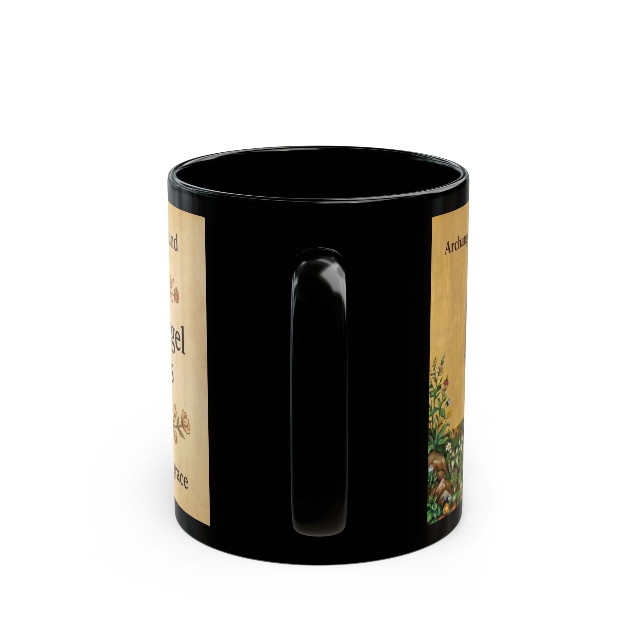 Archangel Barachiel Orthodox Christian Black Coffee Mug — Orthodox Faith Gift