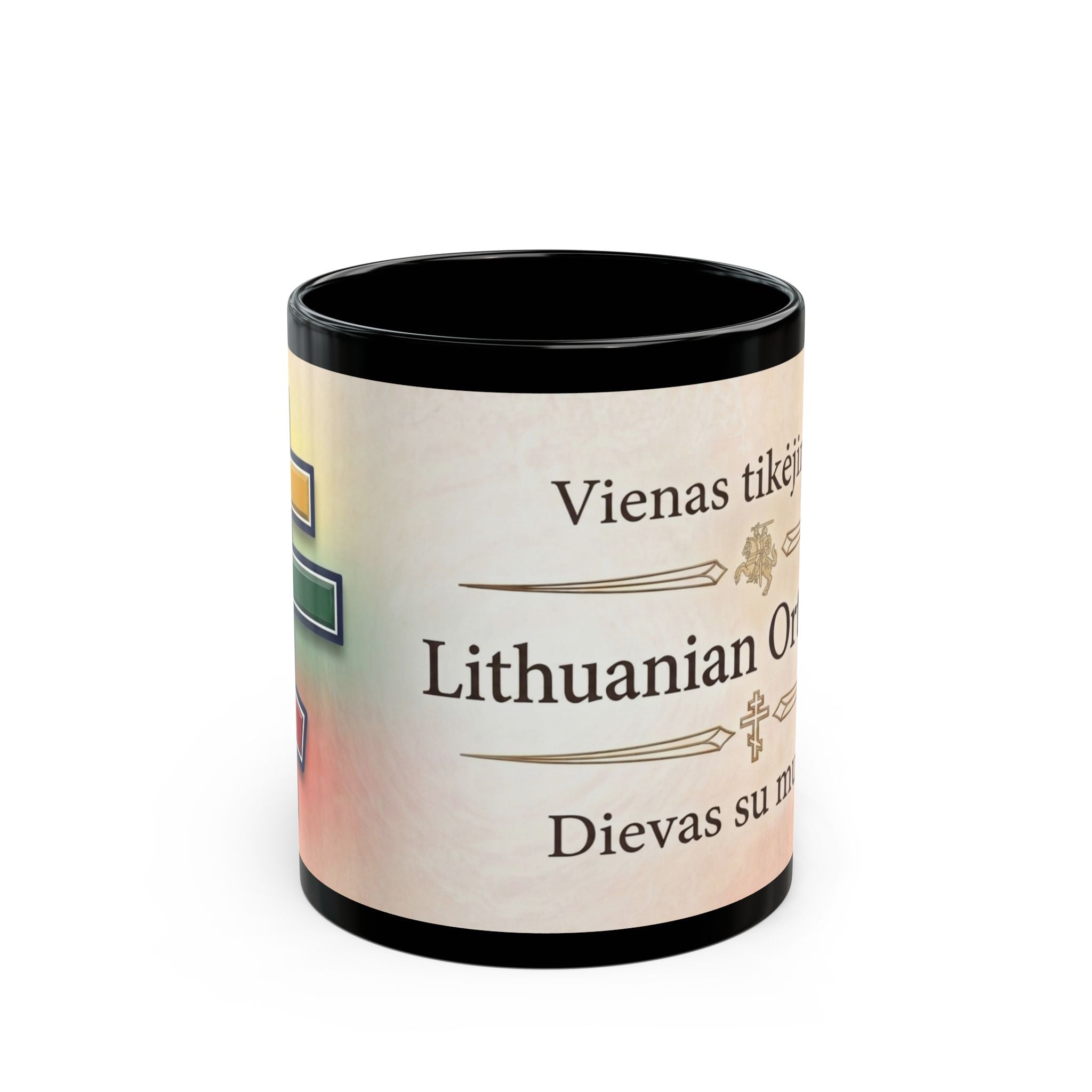 Lithuanian Orthodox Christian Black Coffee Mug — Orthodox Christian Mug