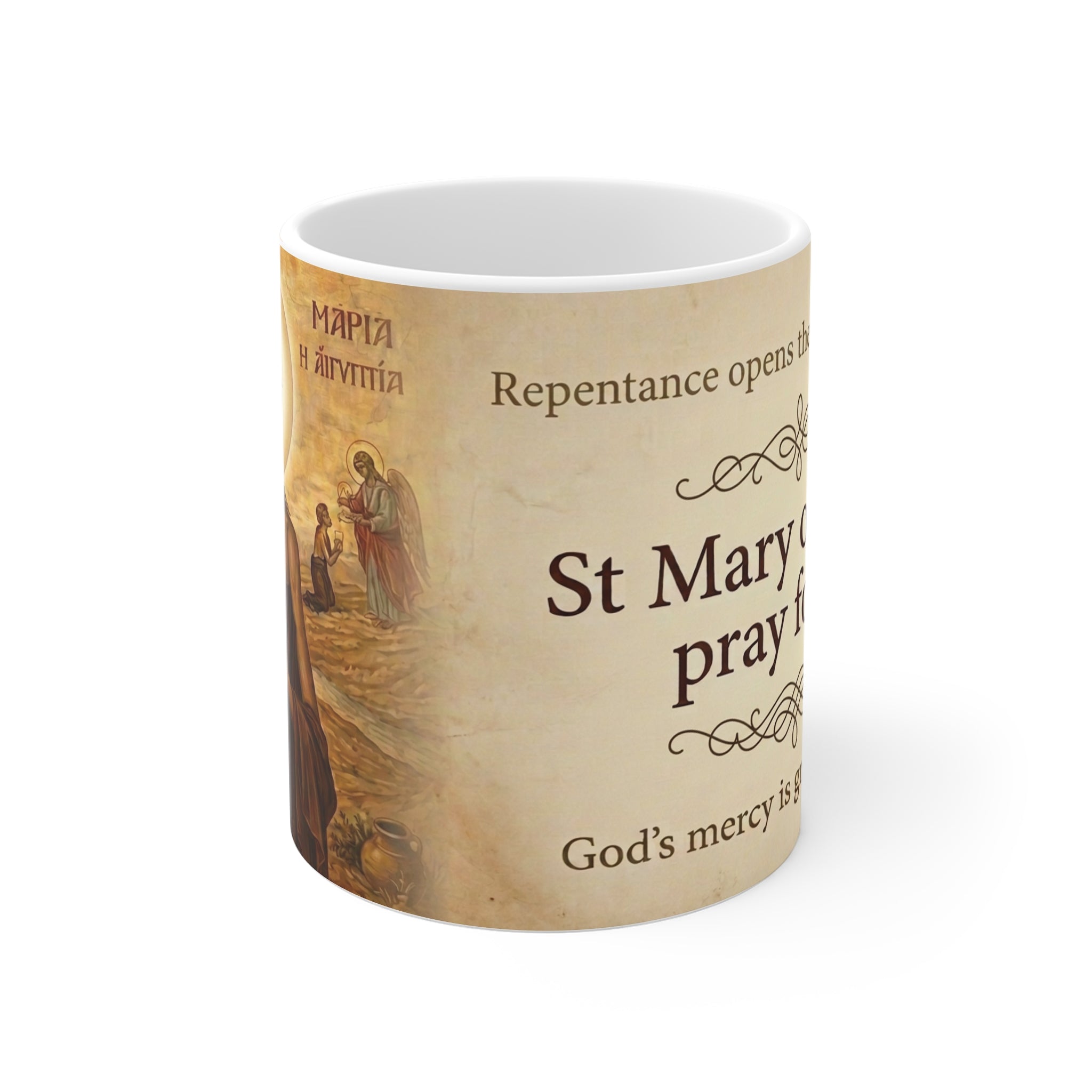 Saint Mary of Egypt Orthodox Christian Coffee Mug — Orthodox Coffee Mug