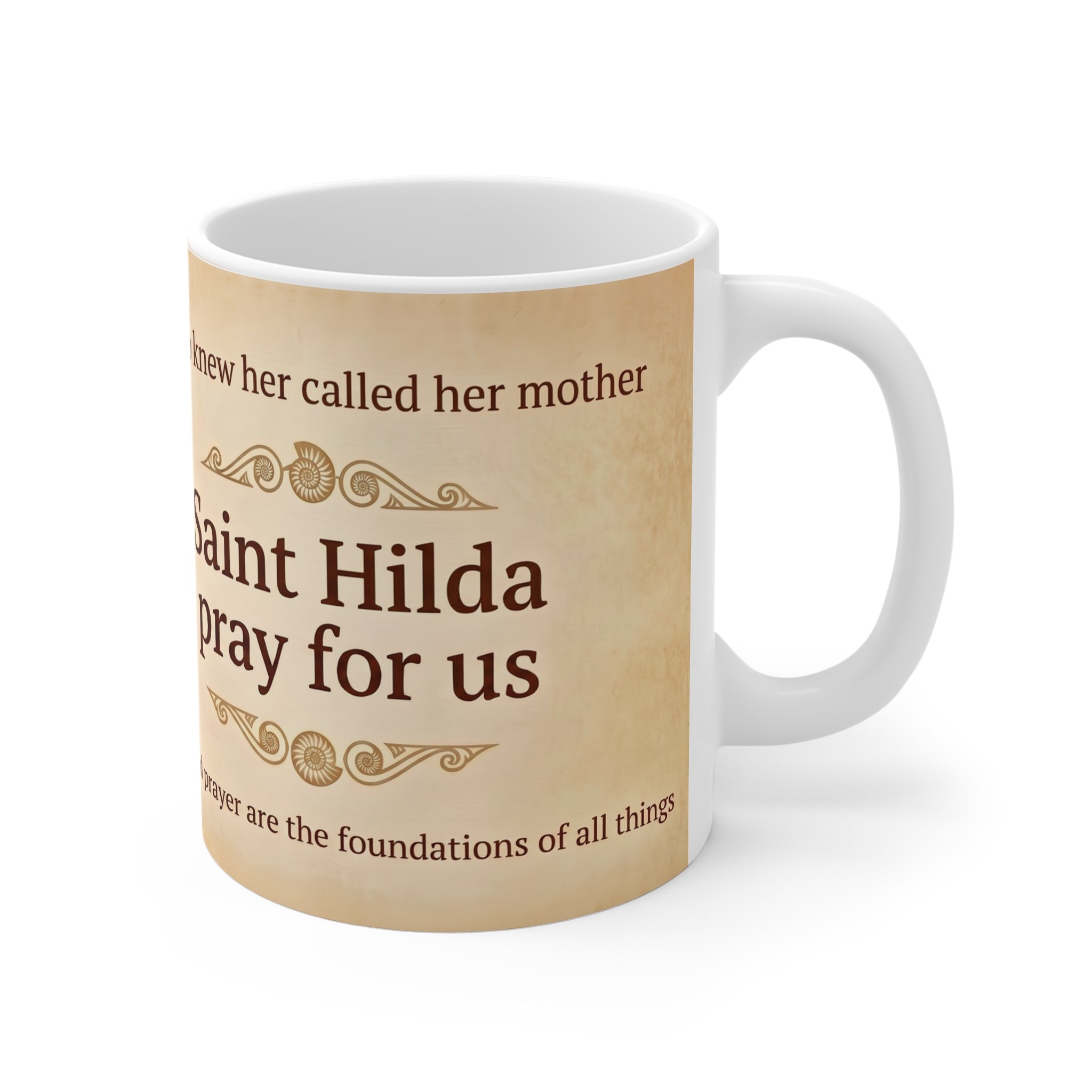 Saint Hilda of Whitby White Coffee Mug