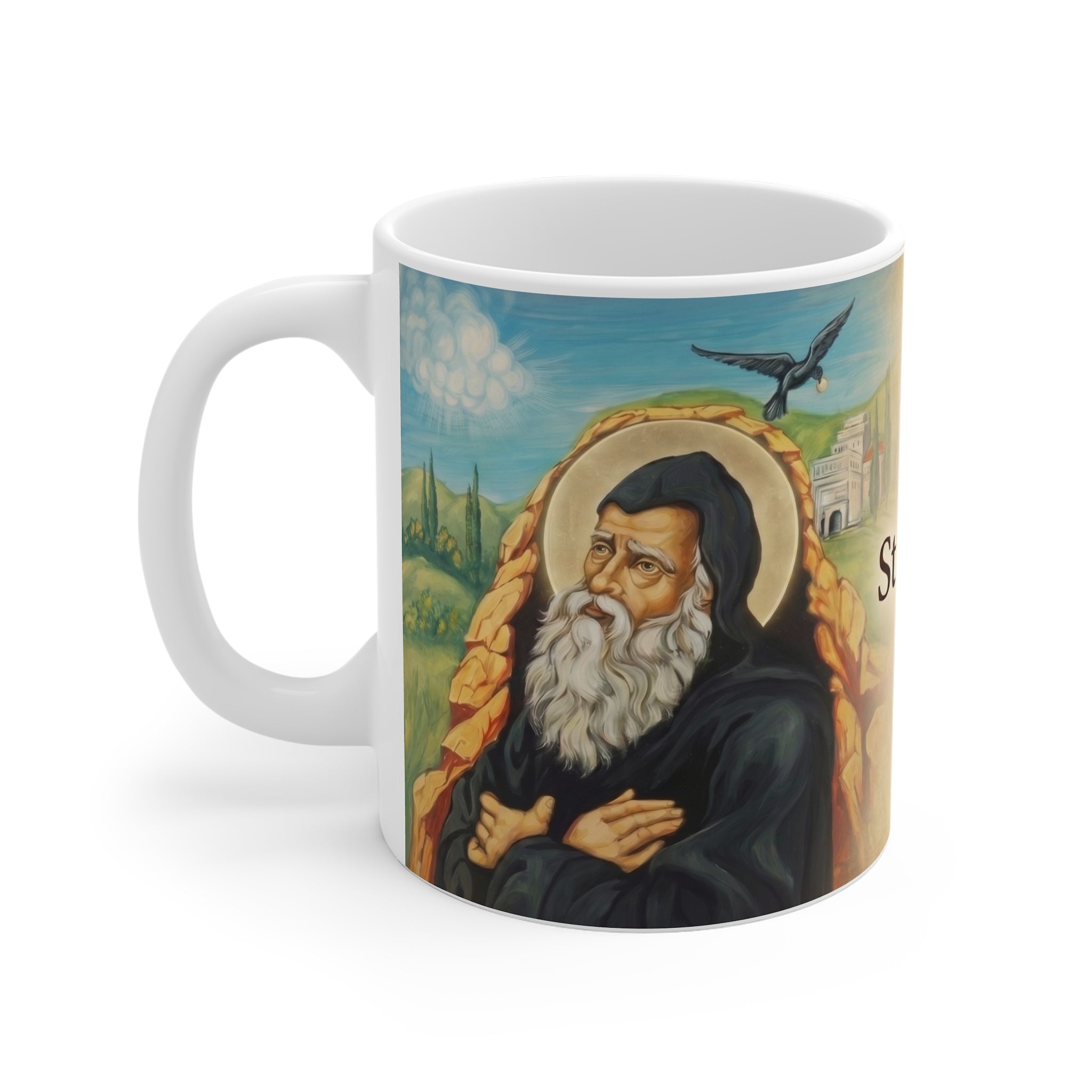 Saint Benedict of Nursia Orthodox Christian Coffee Mug — Orthodox Christian Gift