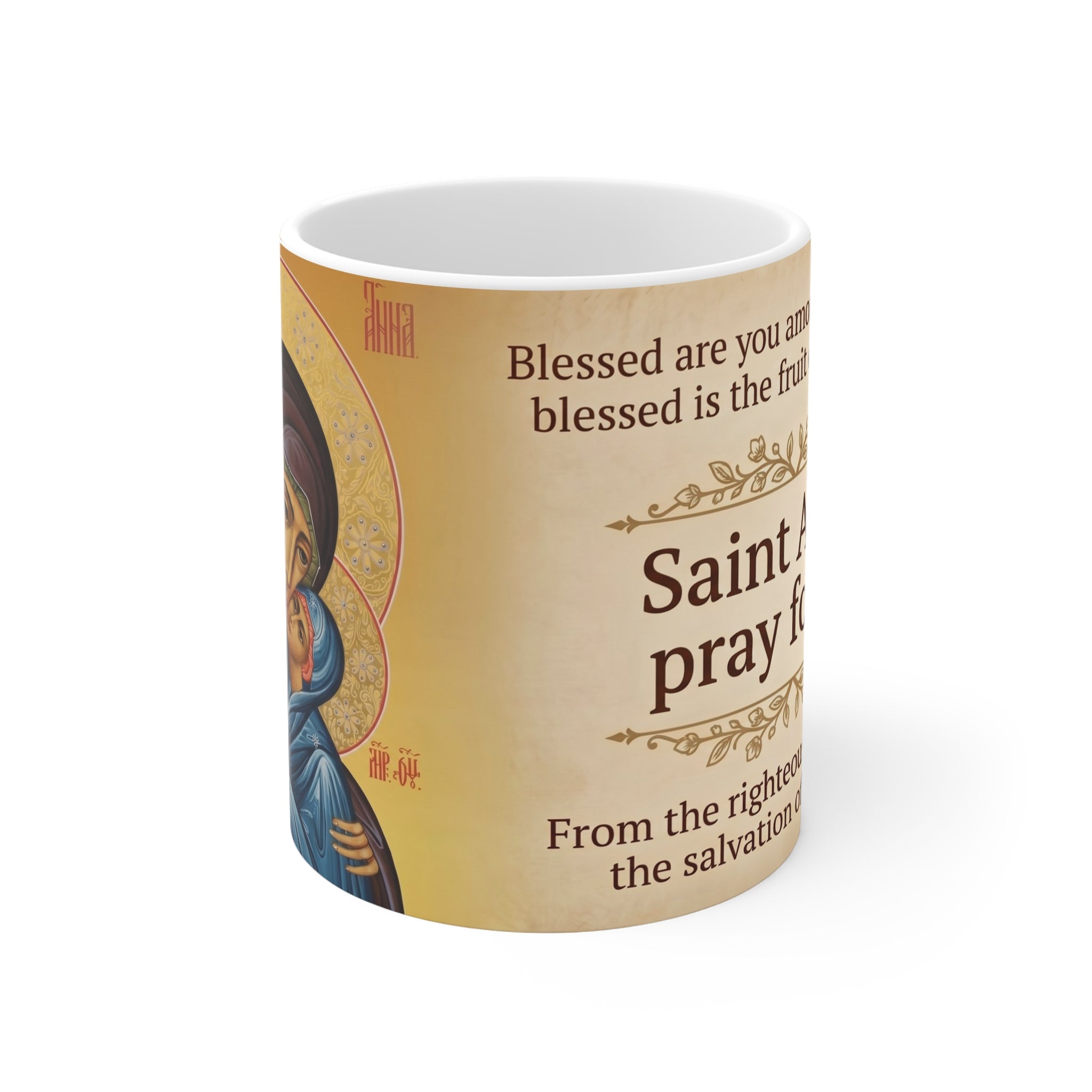 Saint Anna Mother of the Most Holy Theotokos White Coffee Mug
