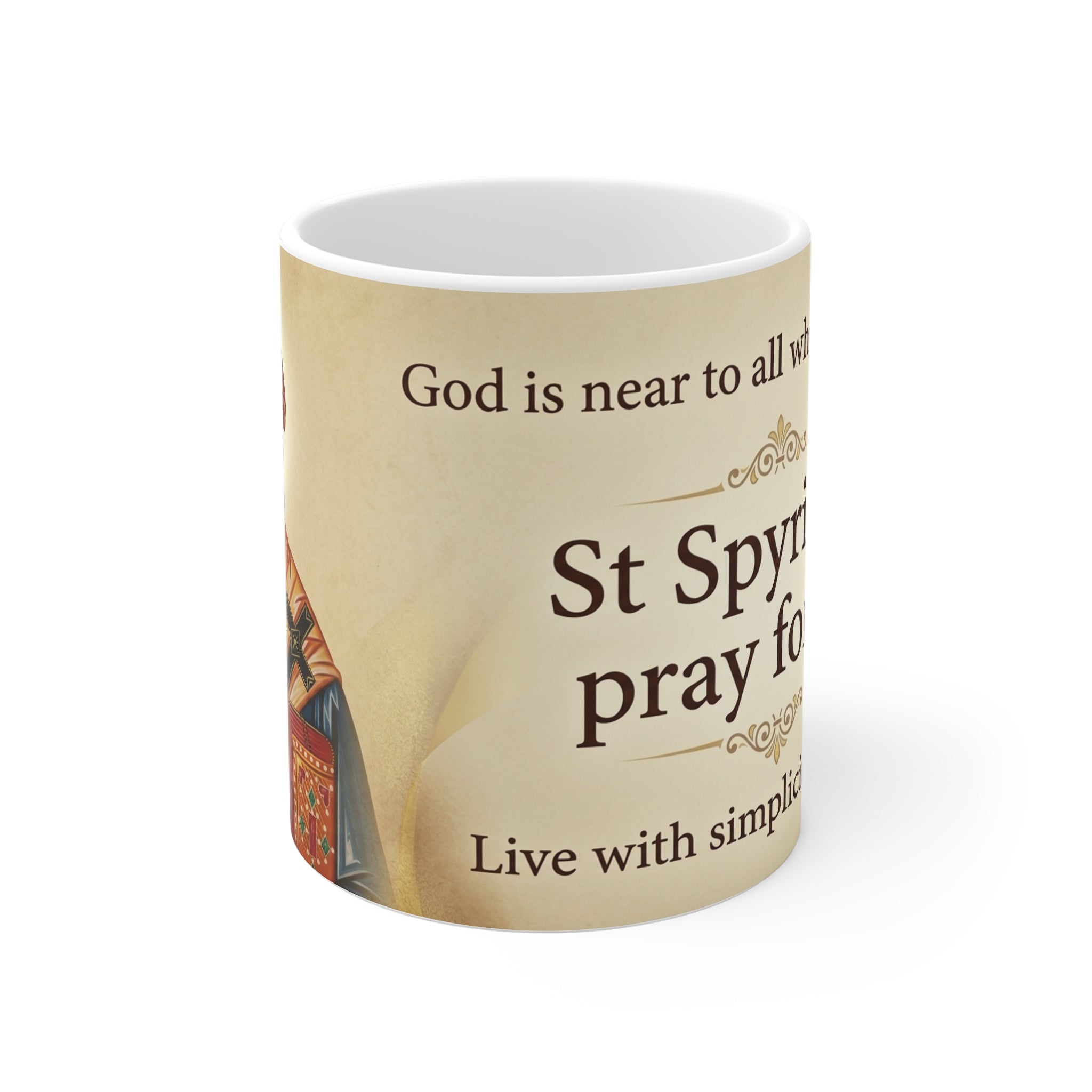 Saint Spyridon of Trimythous Orthodox Christian Coffee Mug — Orthodox Mug Gift