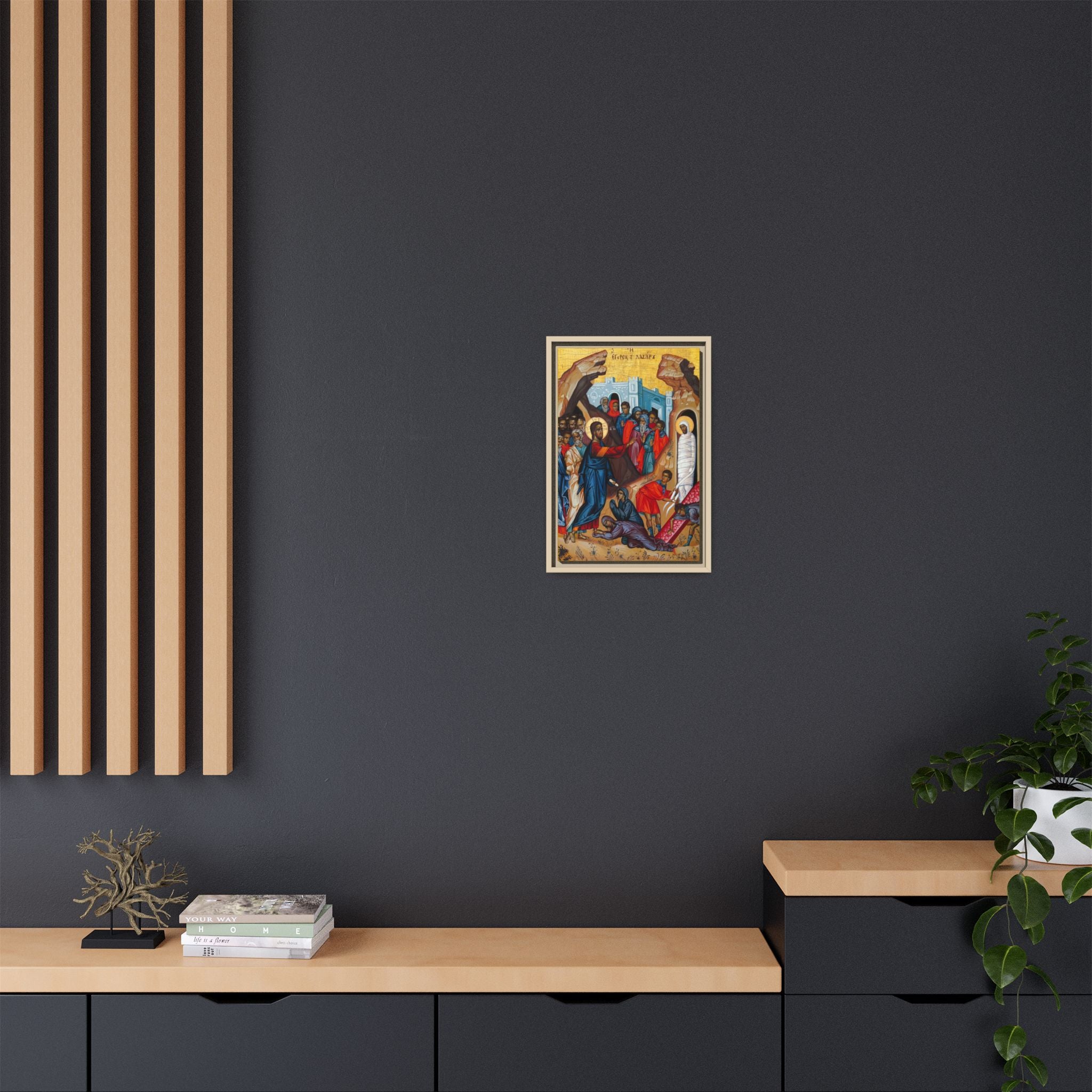 The Raising of Lazarus Framed Canvas Icon