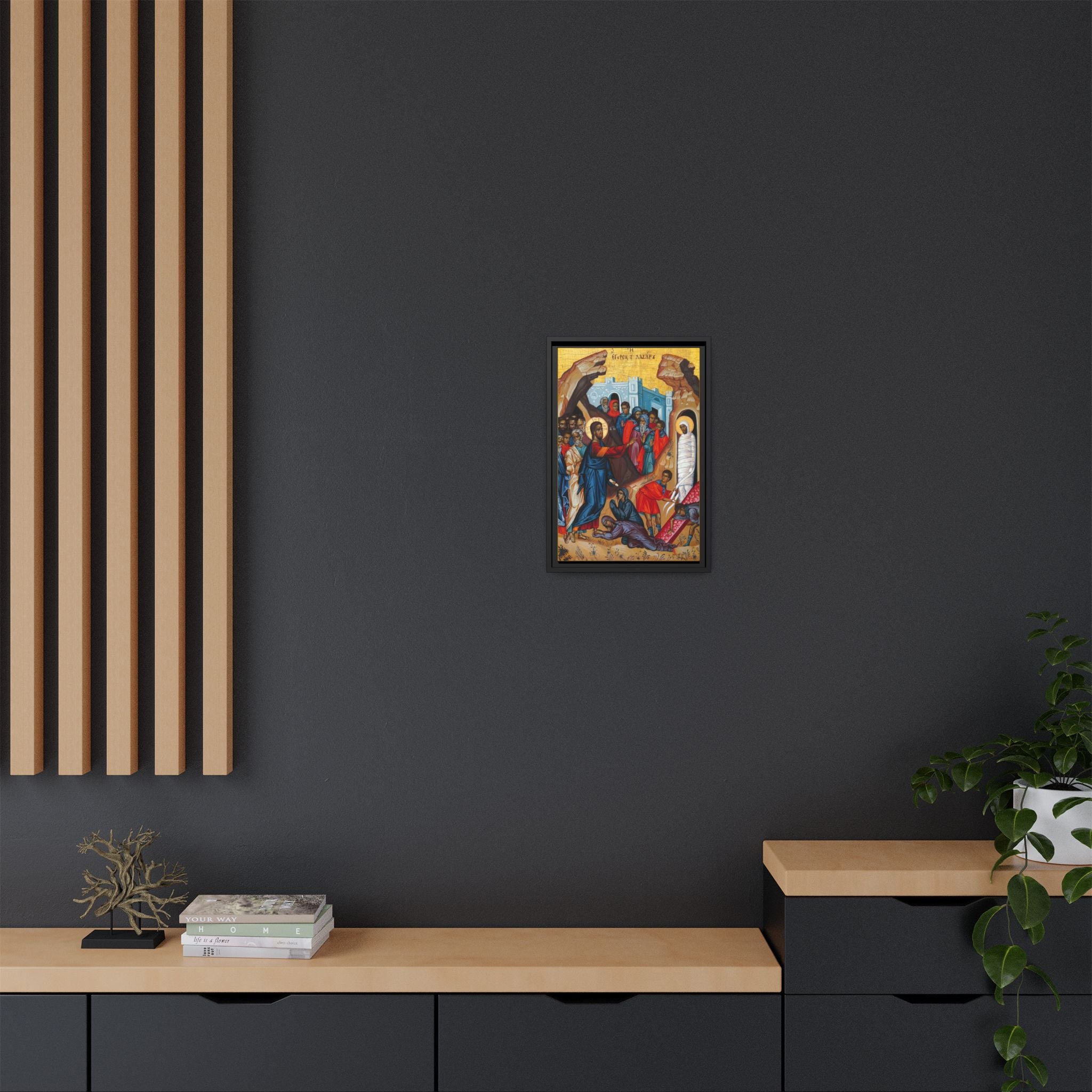 The Raising of Lazarus Framed Canvas Icon