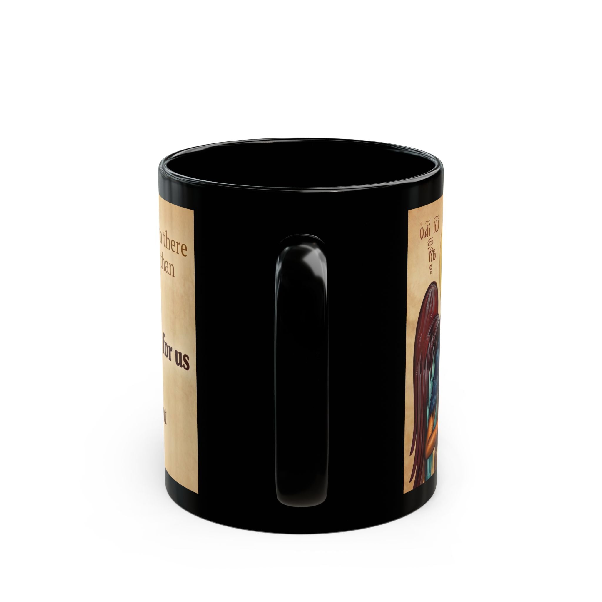 Saint John of Damascus Orthodox Christian Black Coffee Mug — Orthodox Faith Gift