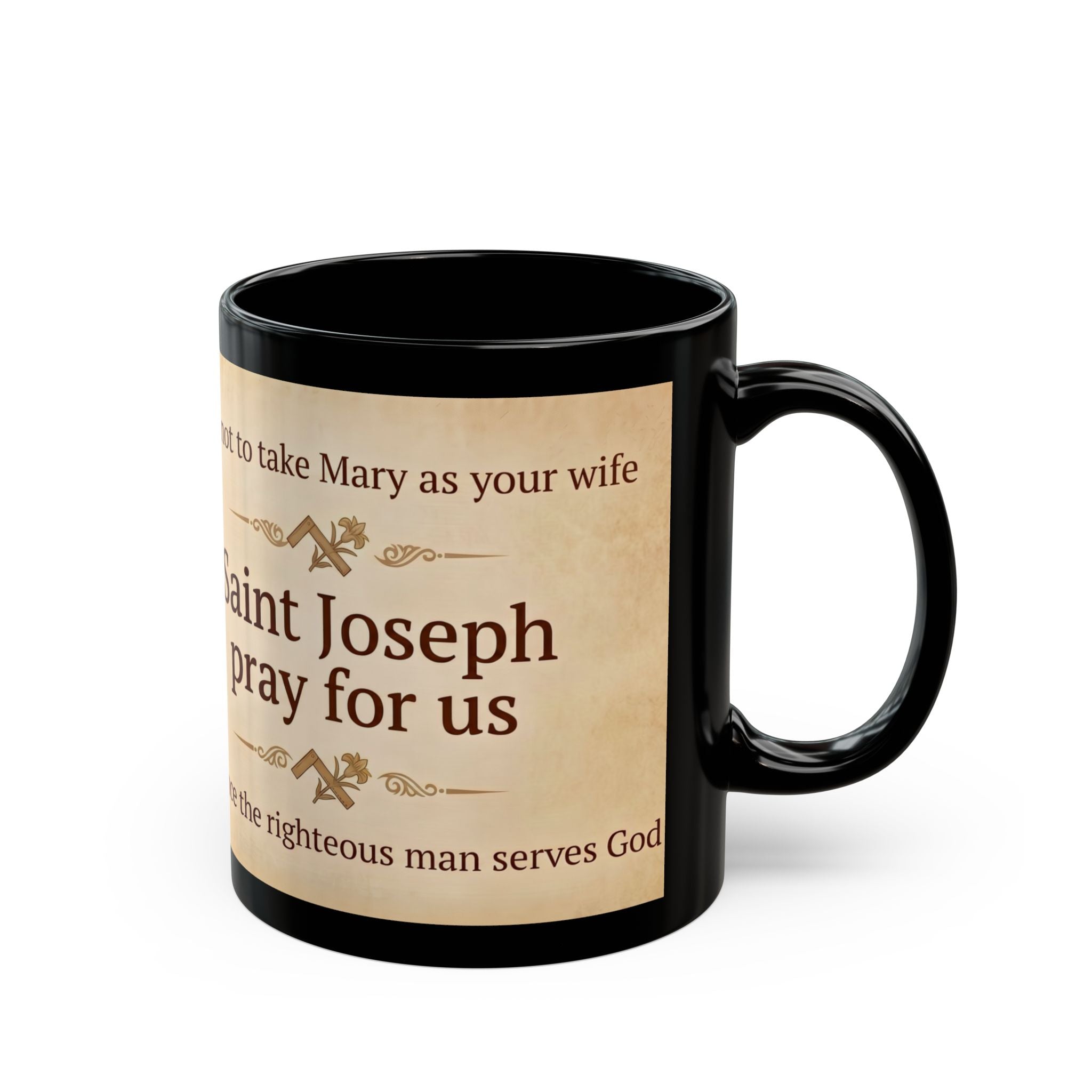 Saint Joseph the Betrothed Black Coffee Mug