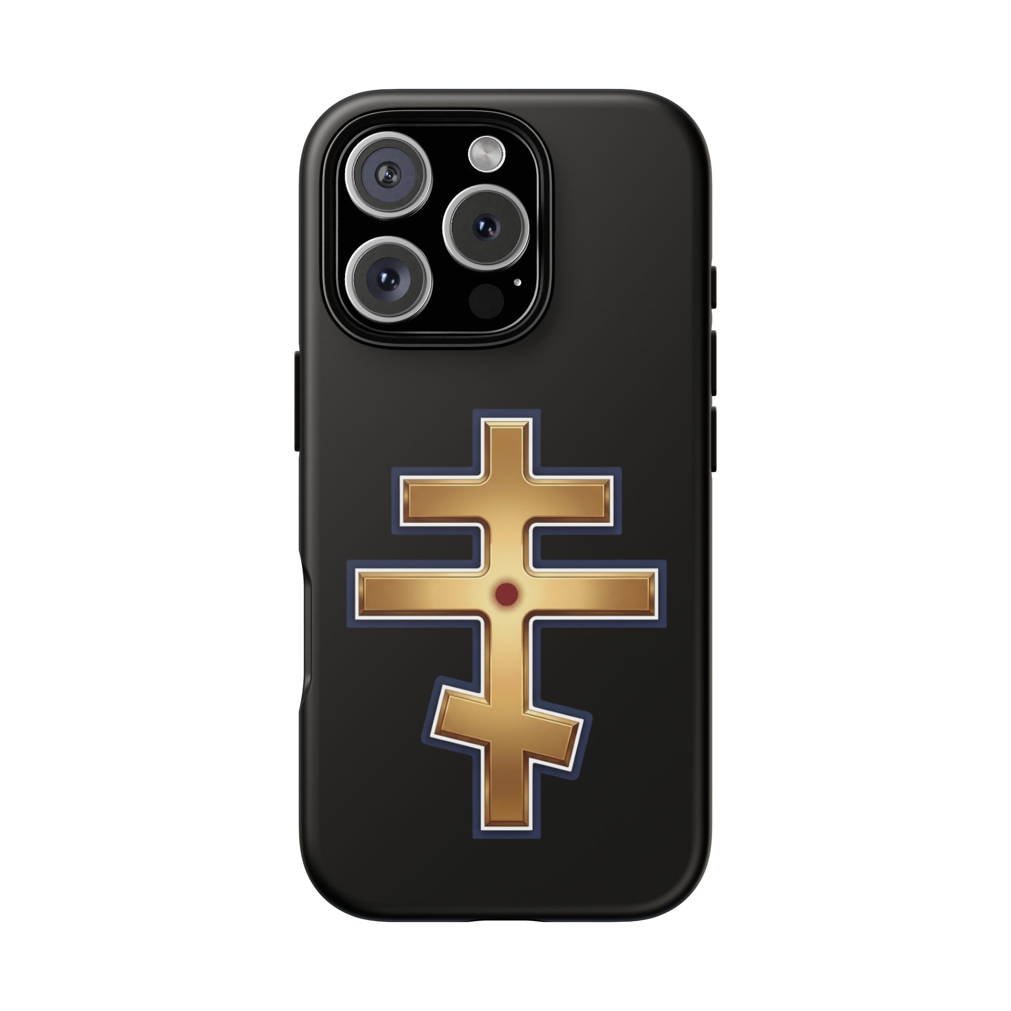 Jerusalem Orthodox Cross design on a matte phone case