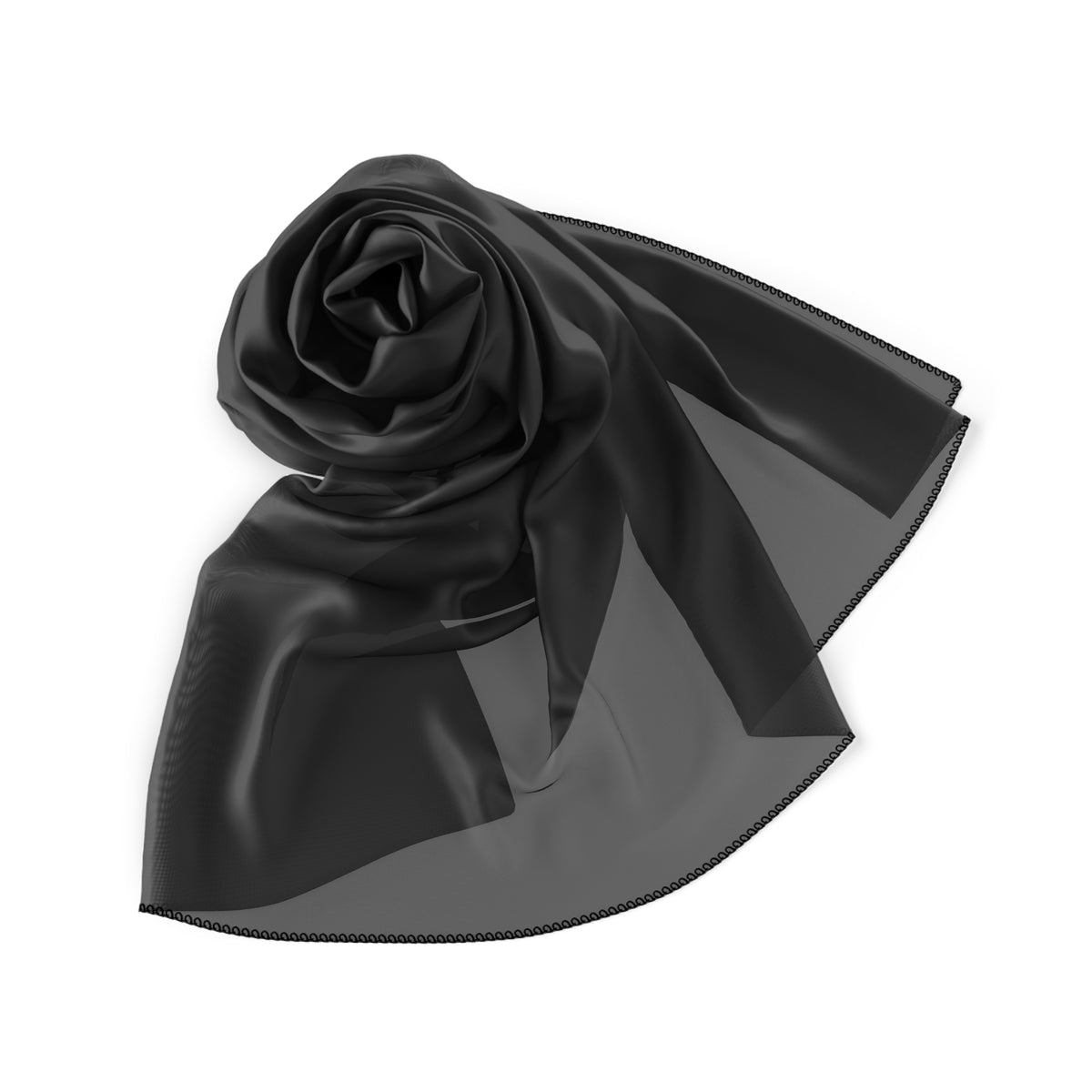 Black Orthodox Christian headscarf featuring a solid black fabric