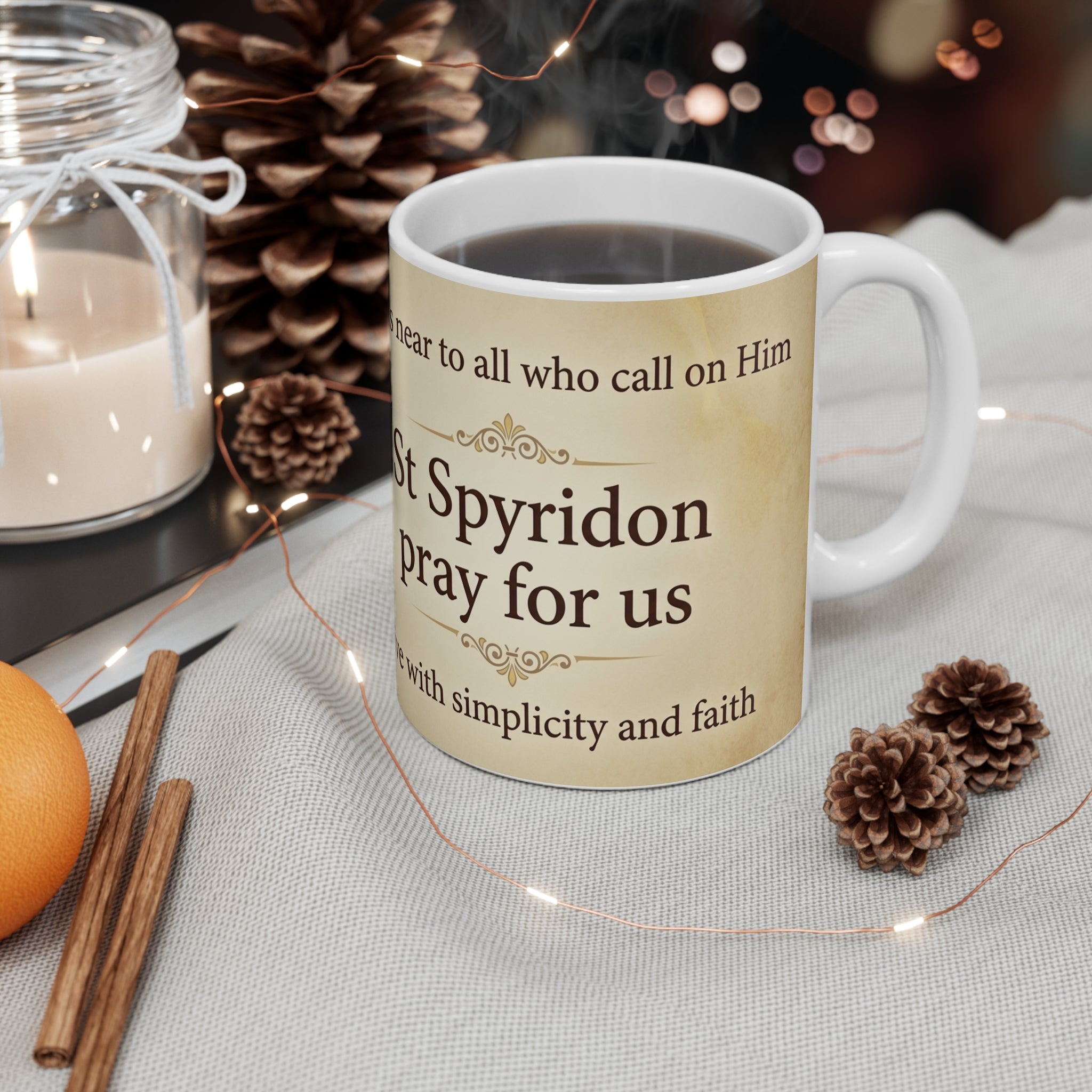 Saint Spyridon of Trimythous Orthodox Christian Coffee Mug — Orthodox Coffee Mug