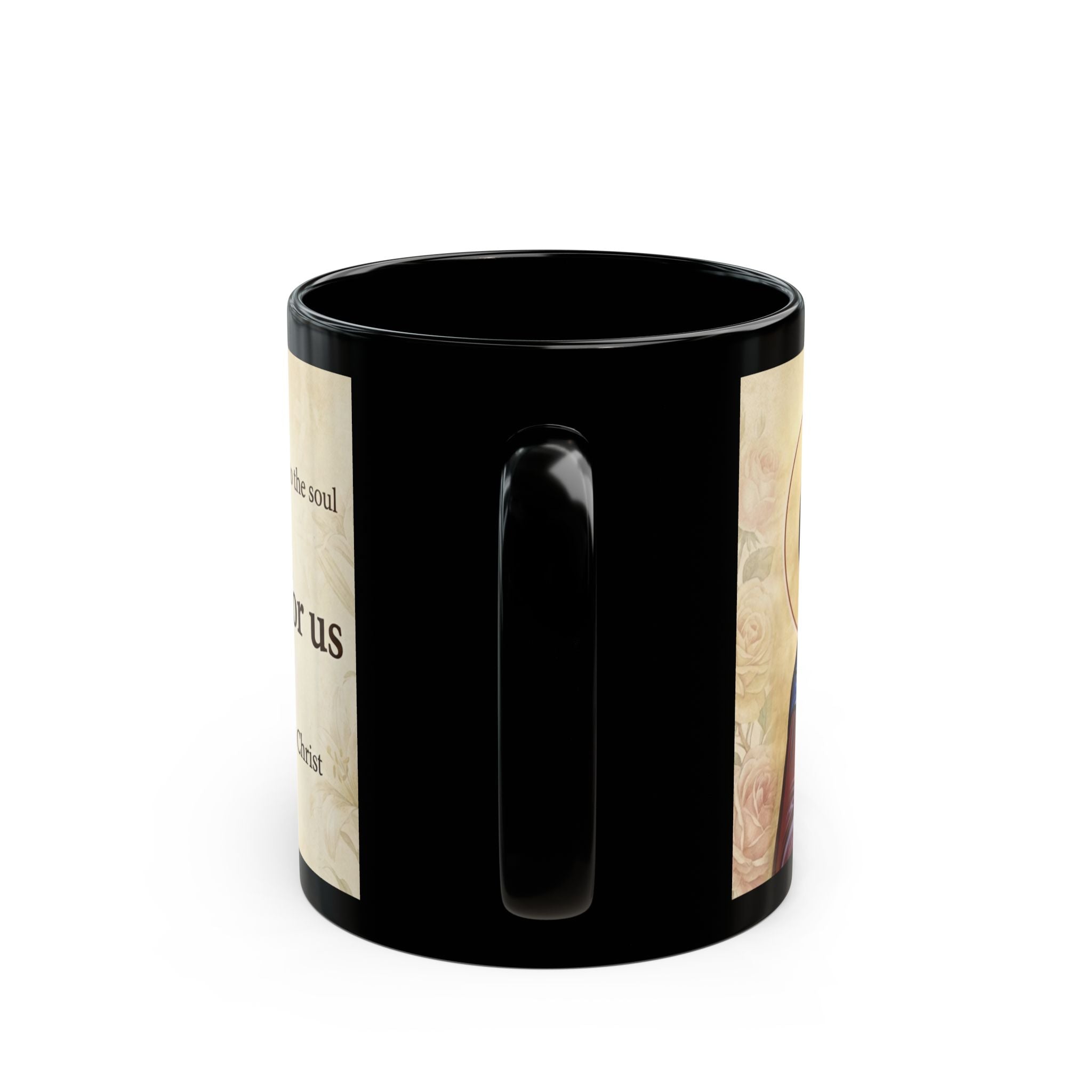 Saint Irene Chrysovalantou Orthodox Christian Black Coffee Mug — Orthodox Faith Gift