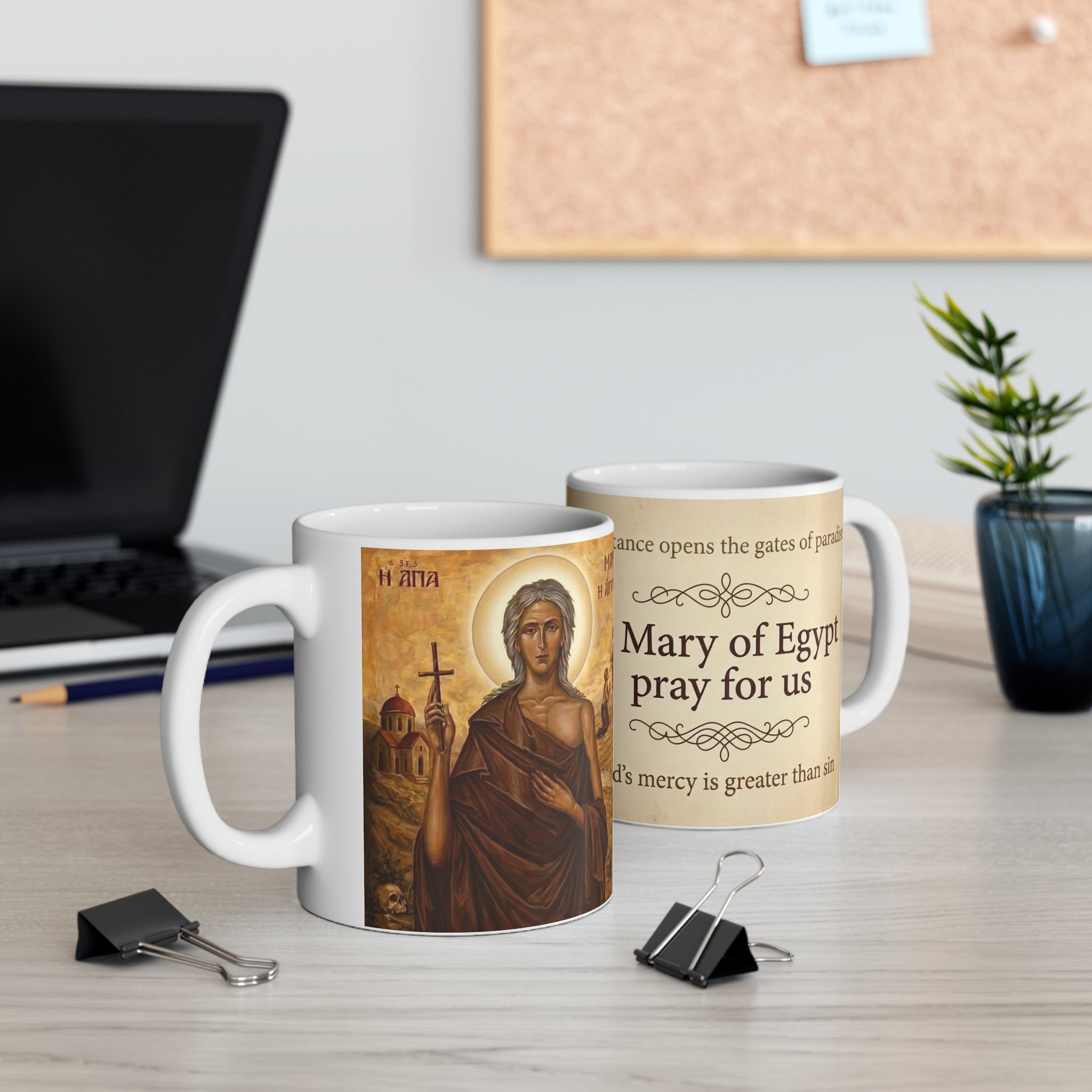 Saint Mary of Egypt Orthodox Christian Coffee Mug — Orthodox Mug Gift