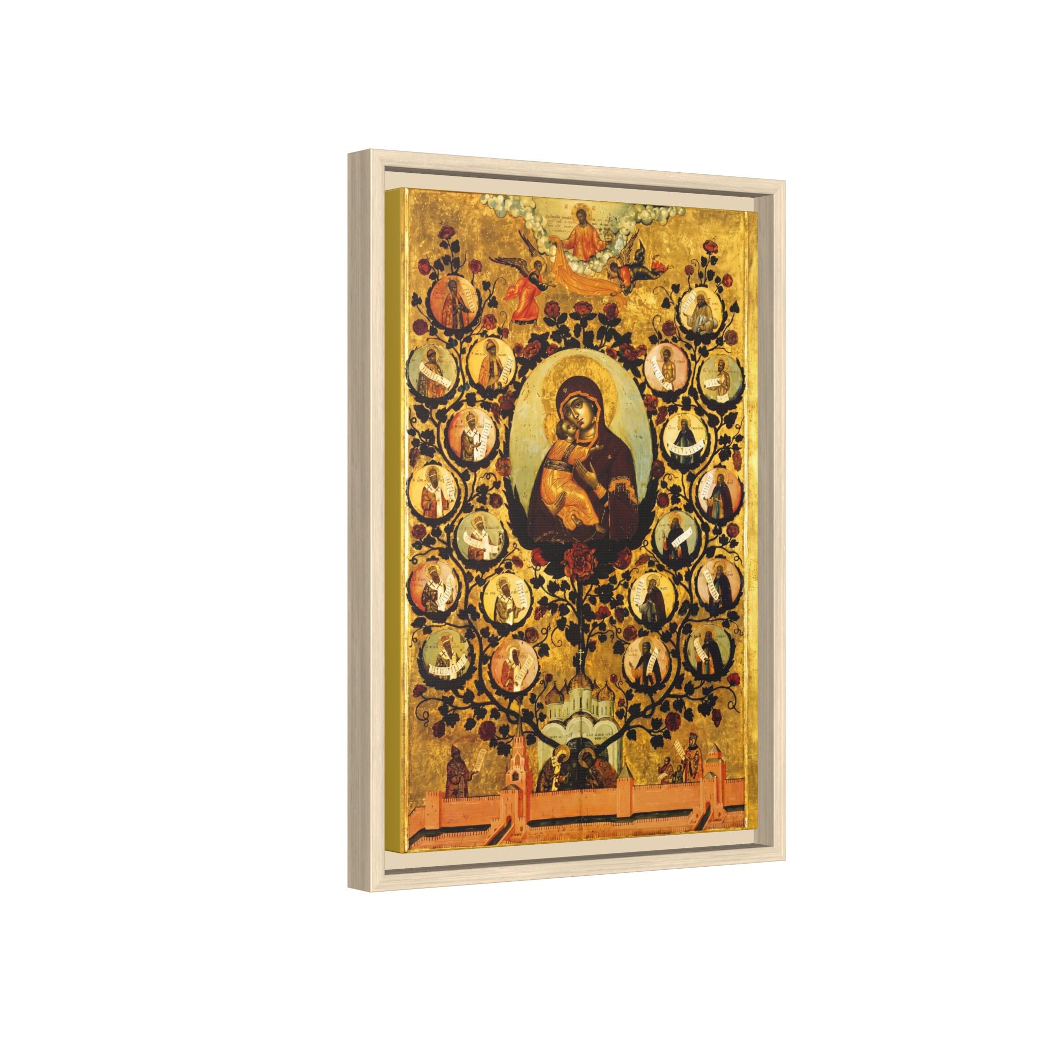 Theotokos Joy of All Who Sorrow Framed Canvas Icon