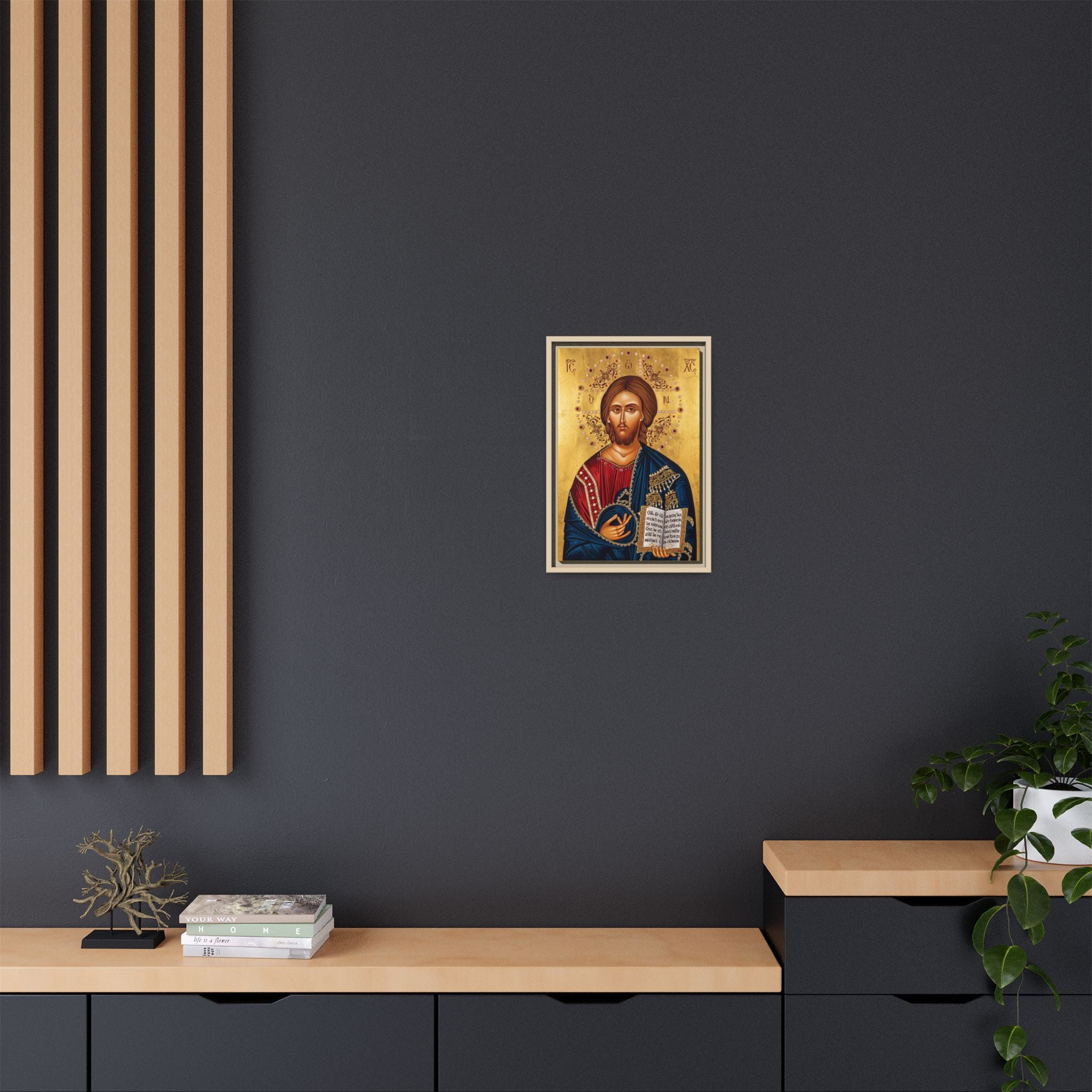 Christ the Pearl of Great Price Framed Canvas Icon