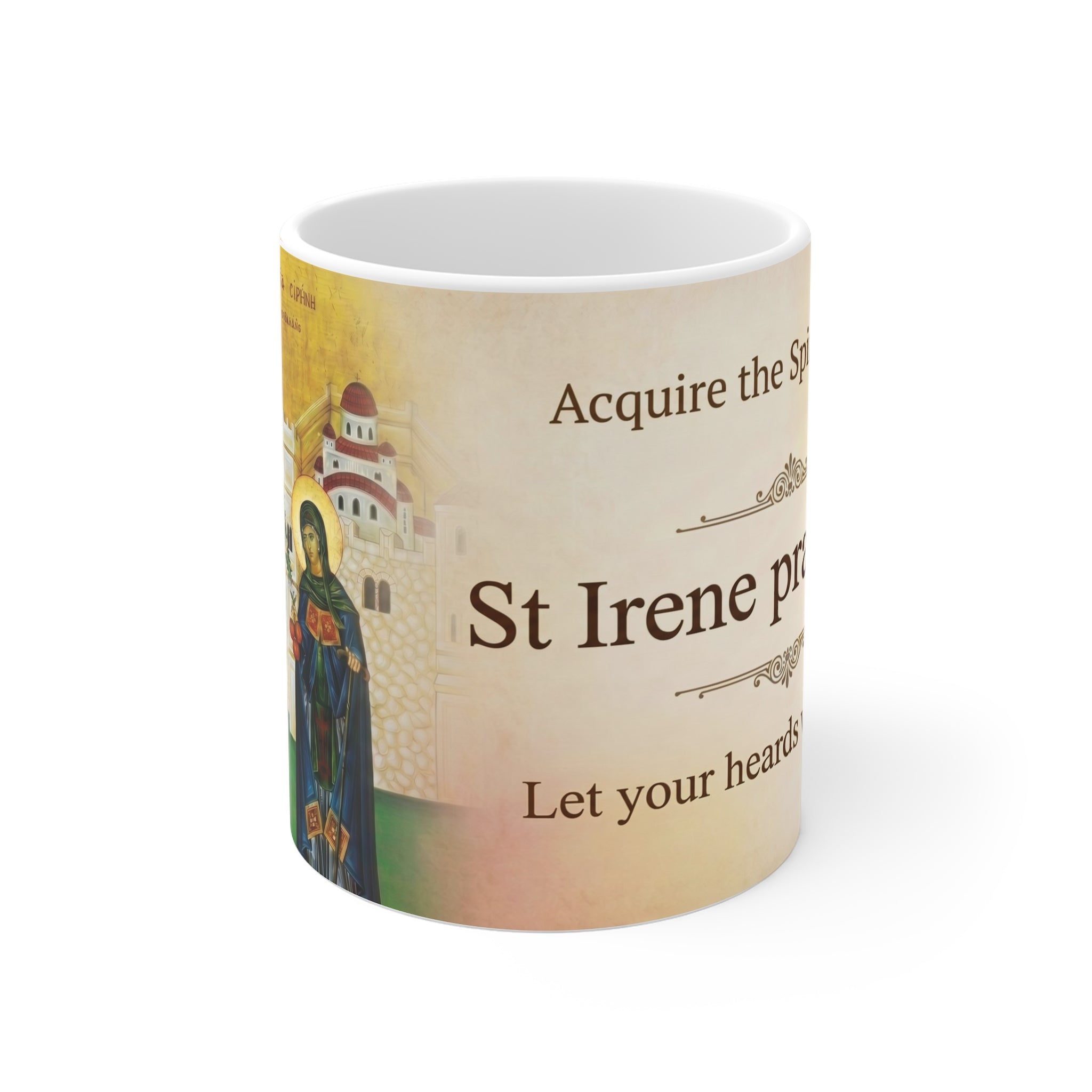 Saint Irene the Great Martyr Orthodox Christian Coffee Mug — Orthodox Mug Gift