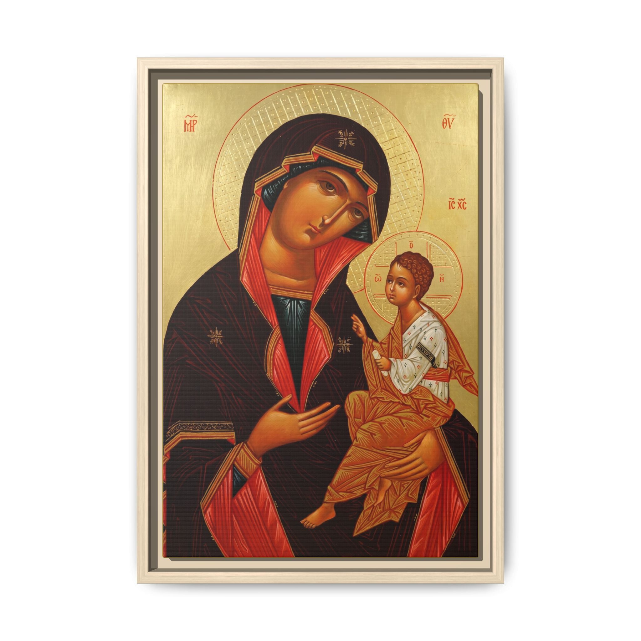 Theotokos of Tikhvin Framed Canvas Icon