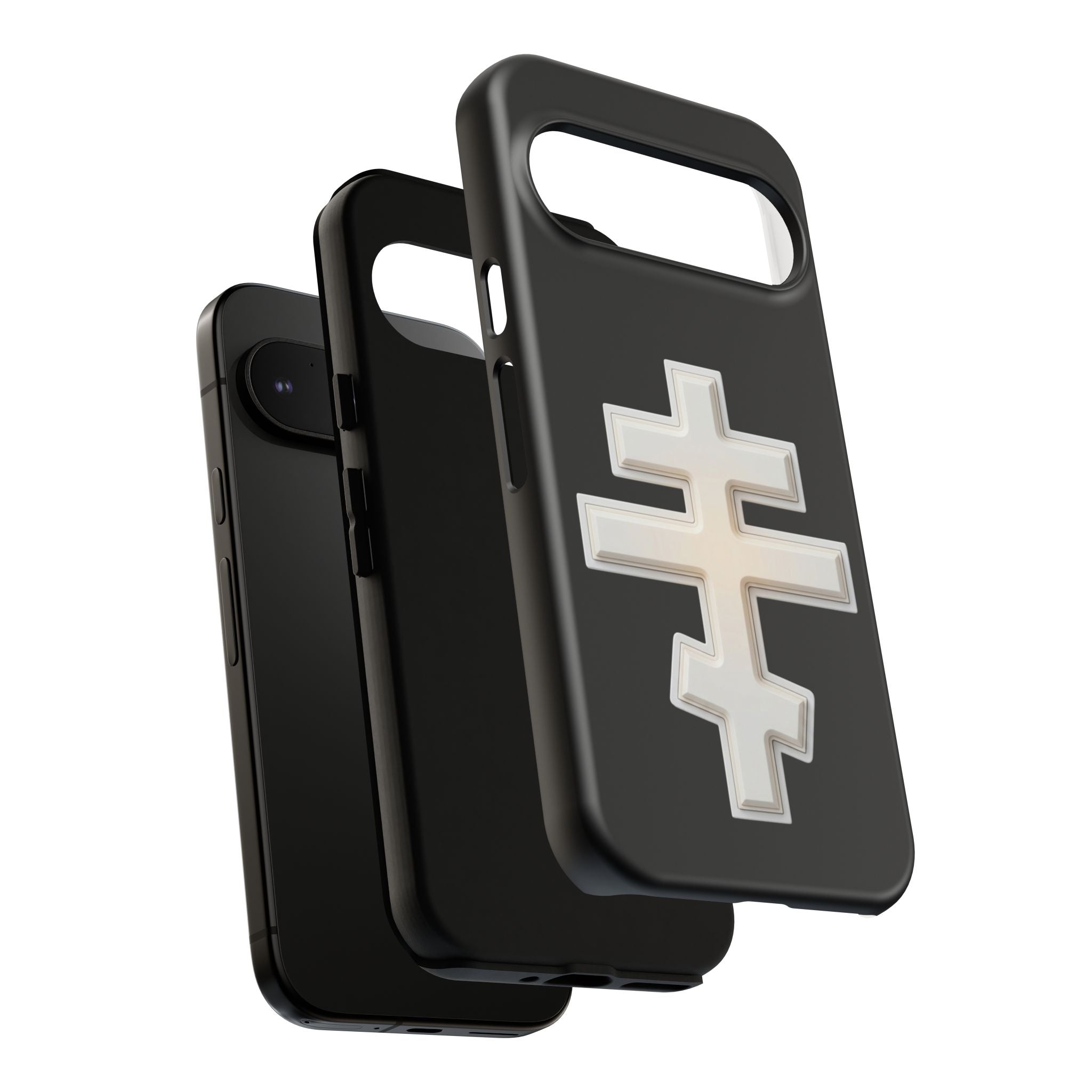 Classic white classic Orthodox cross design on a matte phone case — additional view 8