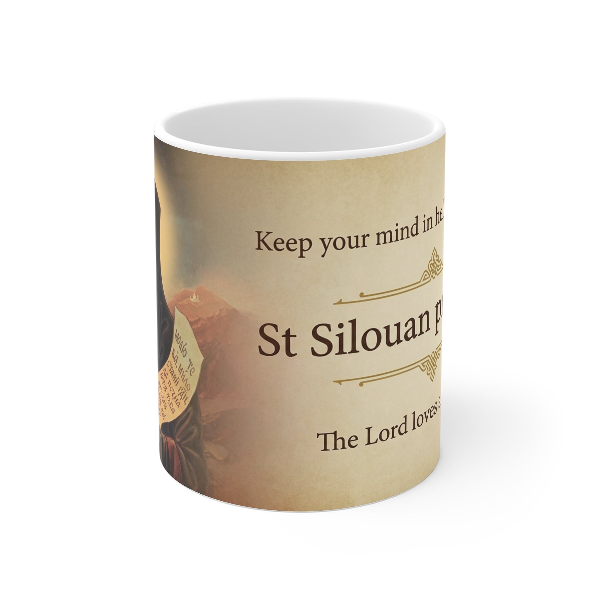 Saint Silouan the Athonite Orthodox Christian Coffee Mug — Orthodox Mug Gift