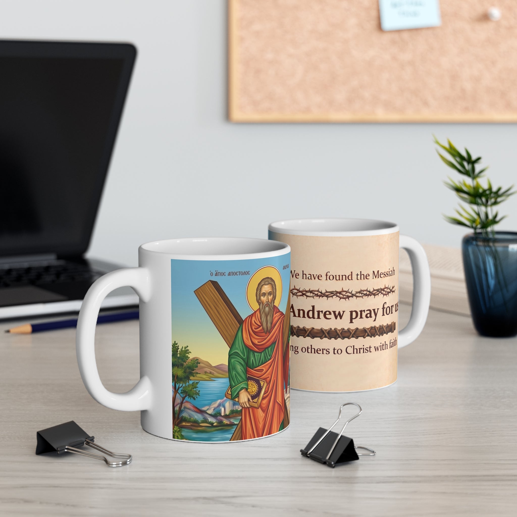Saint Andrew the First-Called Orthodox Christian Coffee Mug — Christian Gift Idea